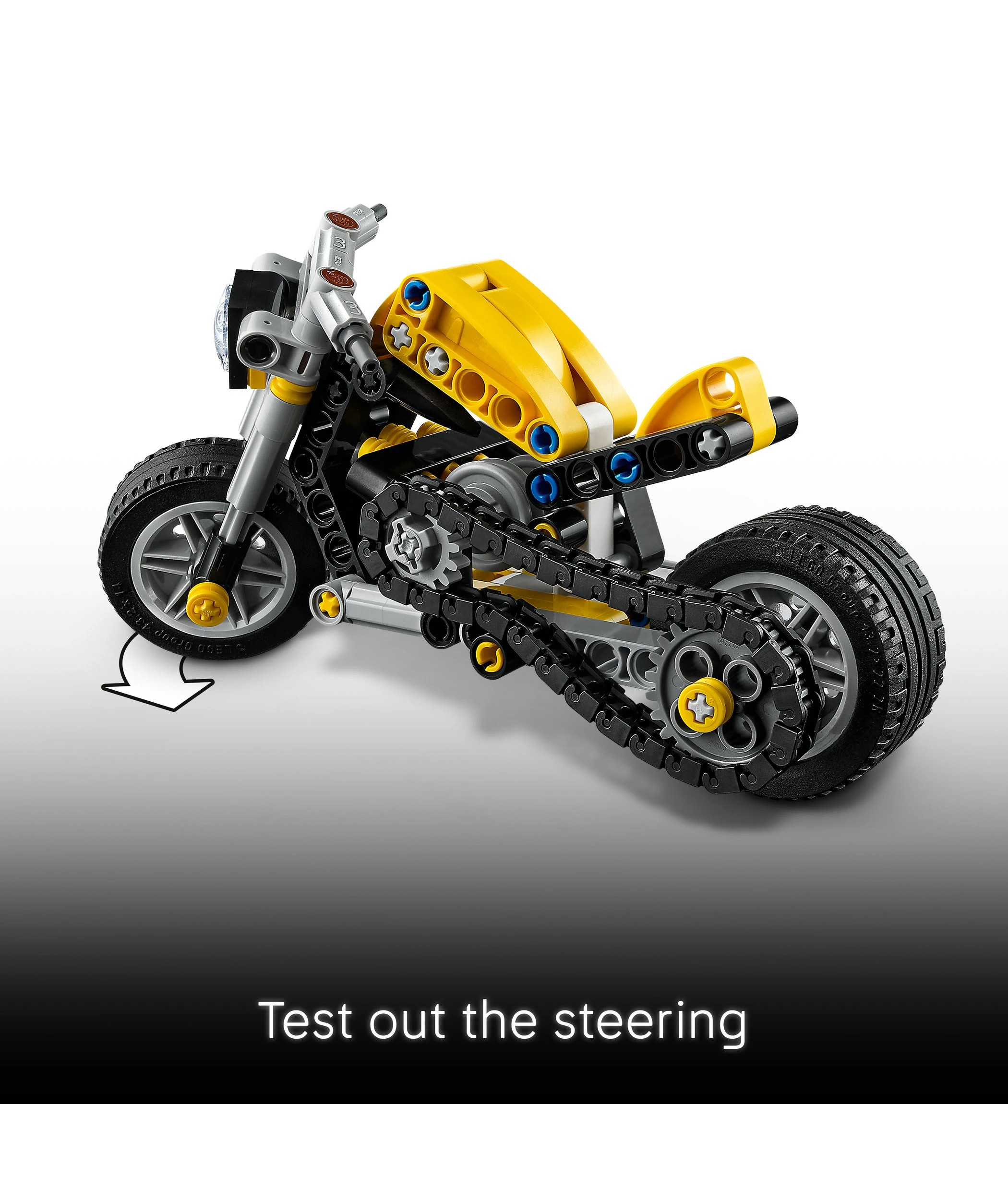 4 LEGO Technic Yellow Motorbike 42225, 4 of 10