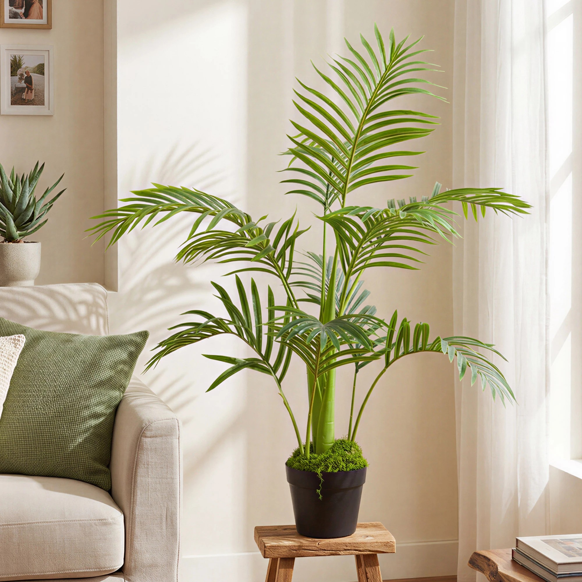 7 Lambu Artificial Tree Plastic Pot 95Cm - Black, 7 of 9