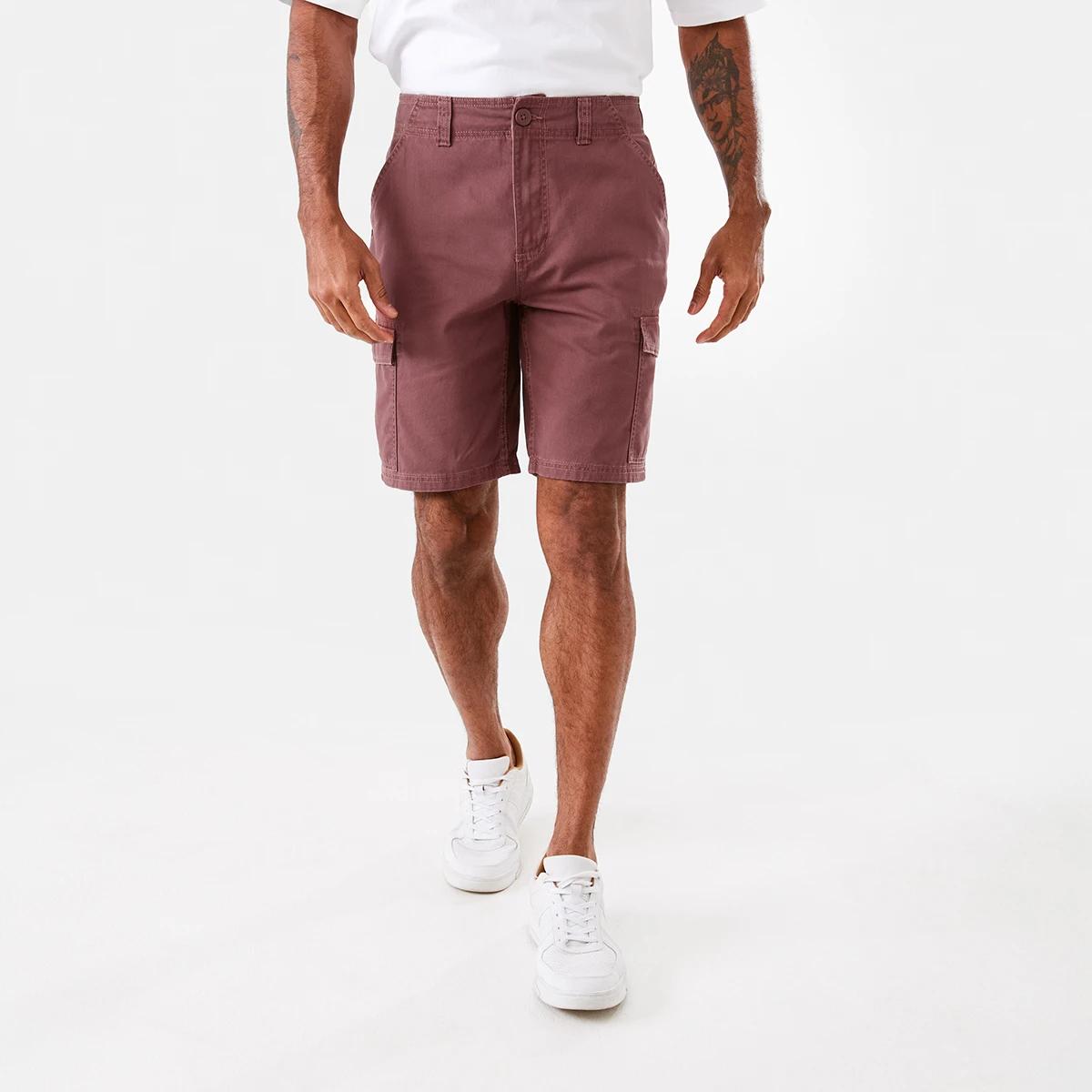 7 Fixed Waist Cargo Shorts Red Brick, 7 of 7