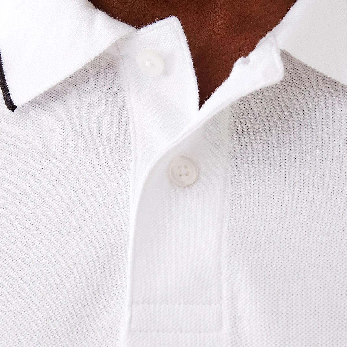 5 Tipped Pique Polo Shirt White, 5 of 7