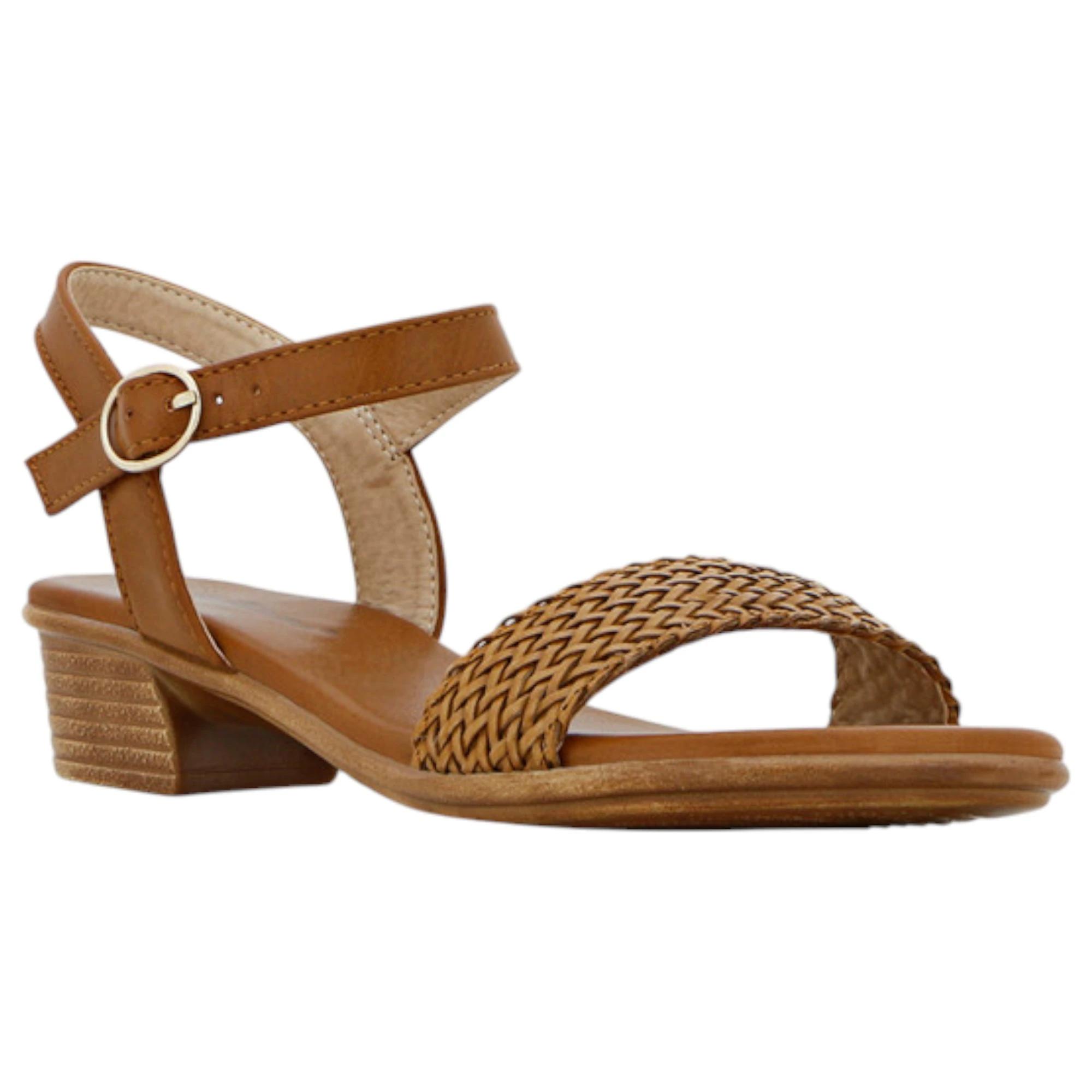 2 Bellissimo Womens Eve Flat Sandals TAN, 2 of 3