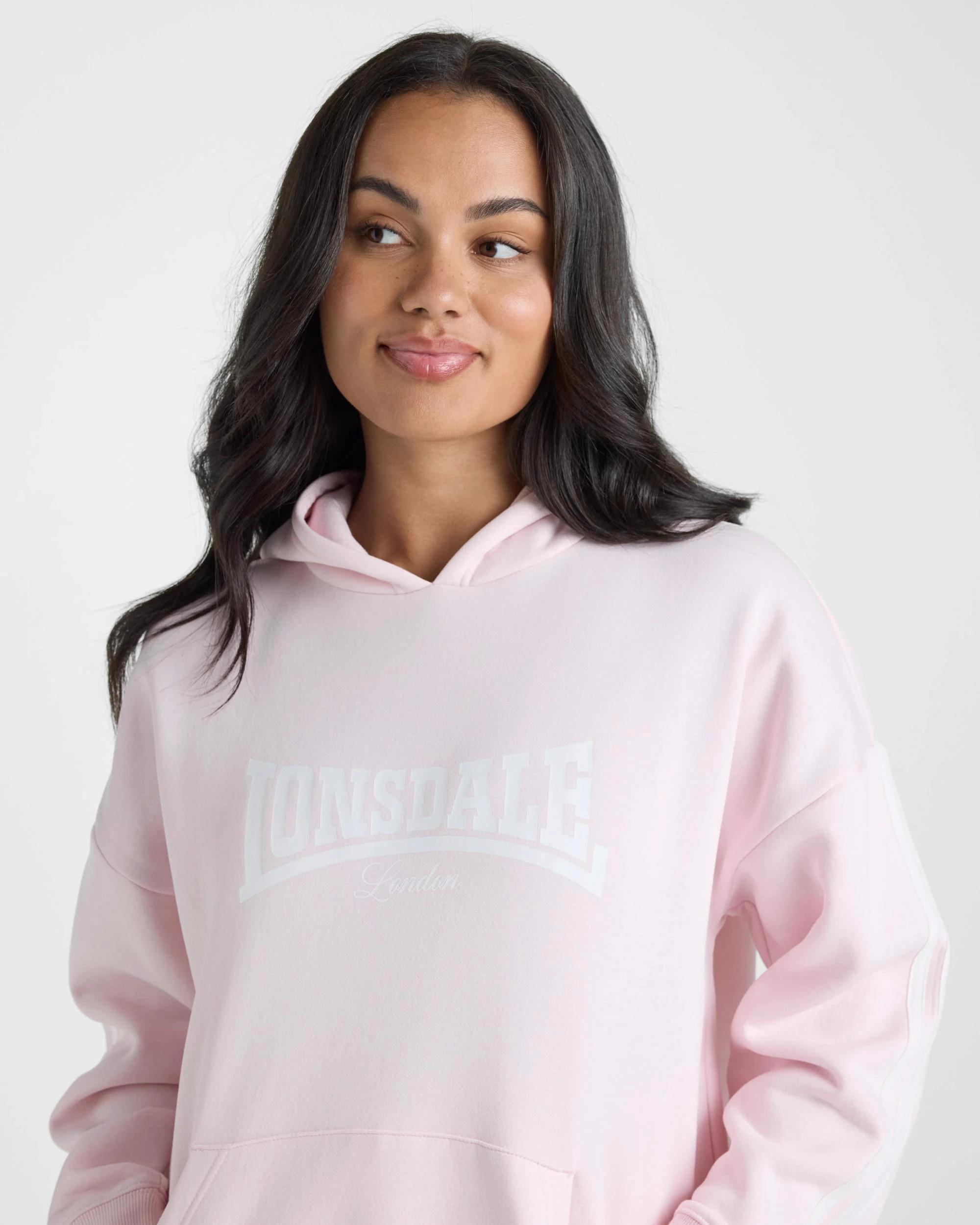 3 Lonsdale London Hoodie LIGHT PINK, 3 of 5