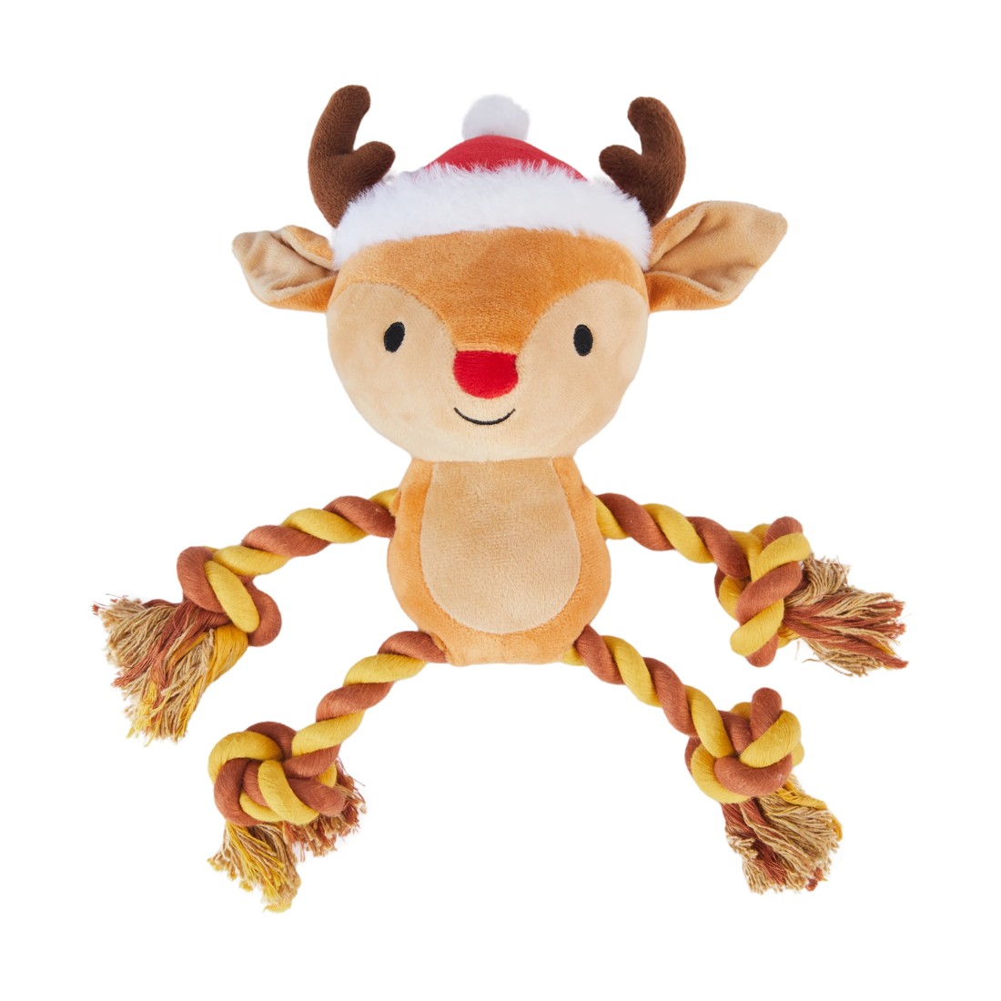 2 Christmas Pet Rope Toy Reindeer, 2 of 5
