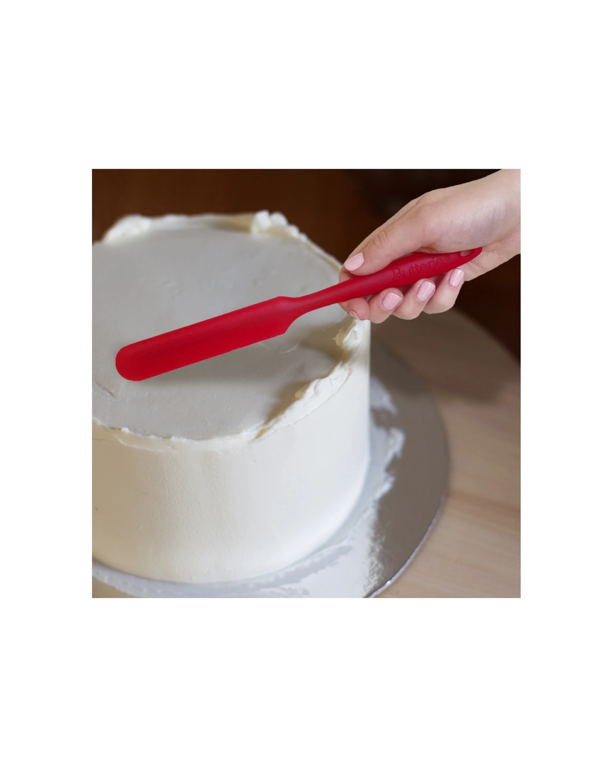 2 Butterie Silicone Kitchen/Cooking Spatula Heat Resistant 24cm - Red, 2 of 3