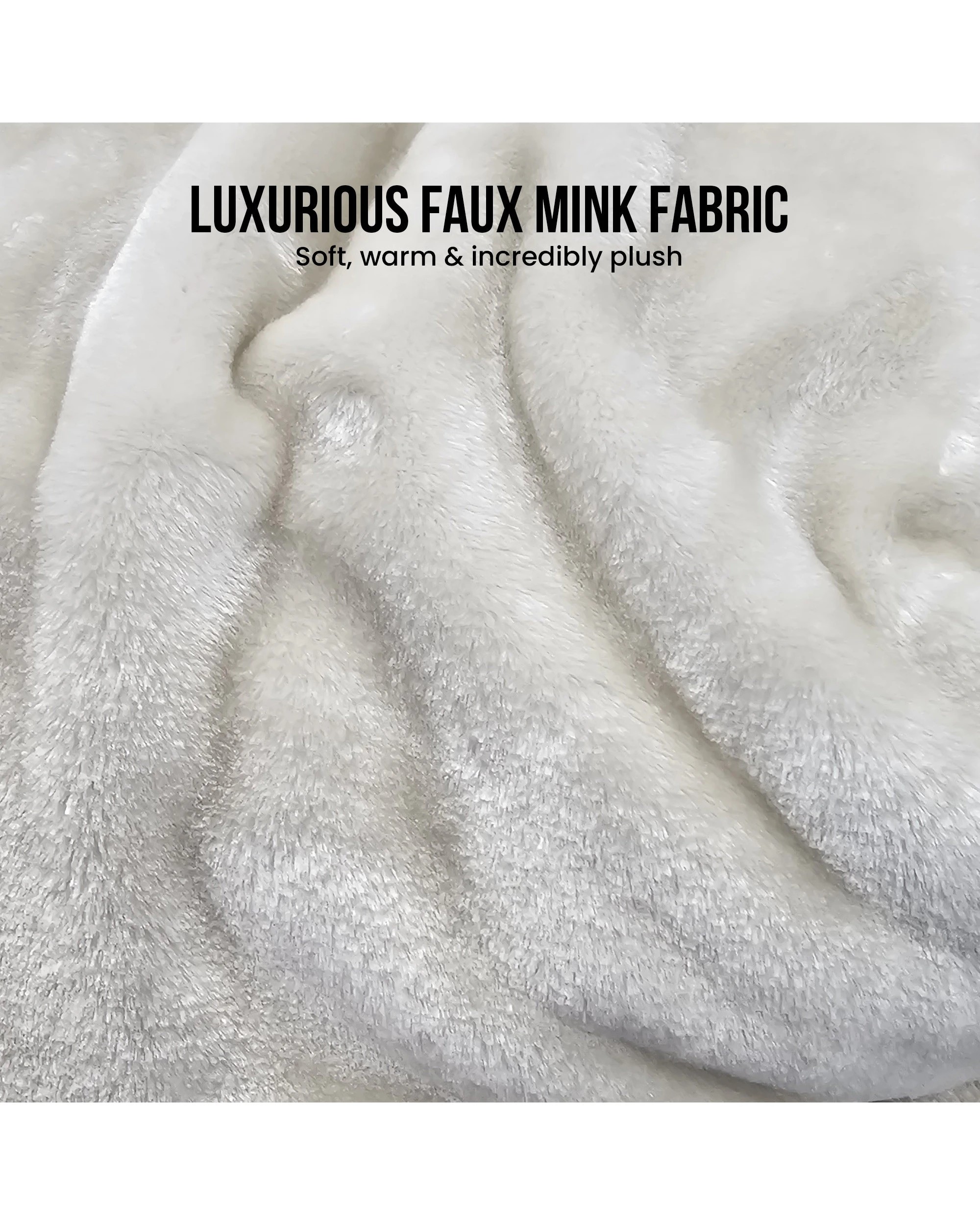 6 Laura Hill 3m X 3m Xl Faux Mink Blanket Double-sided Soft Plush Bed Oversized Throw Rug Beige
 - Super King Bed, 6 of 8