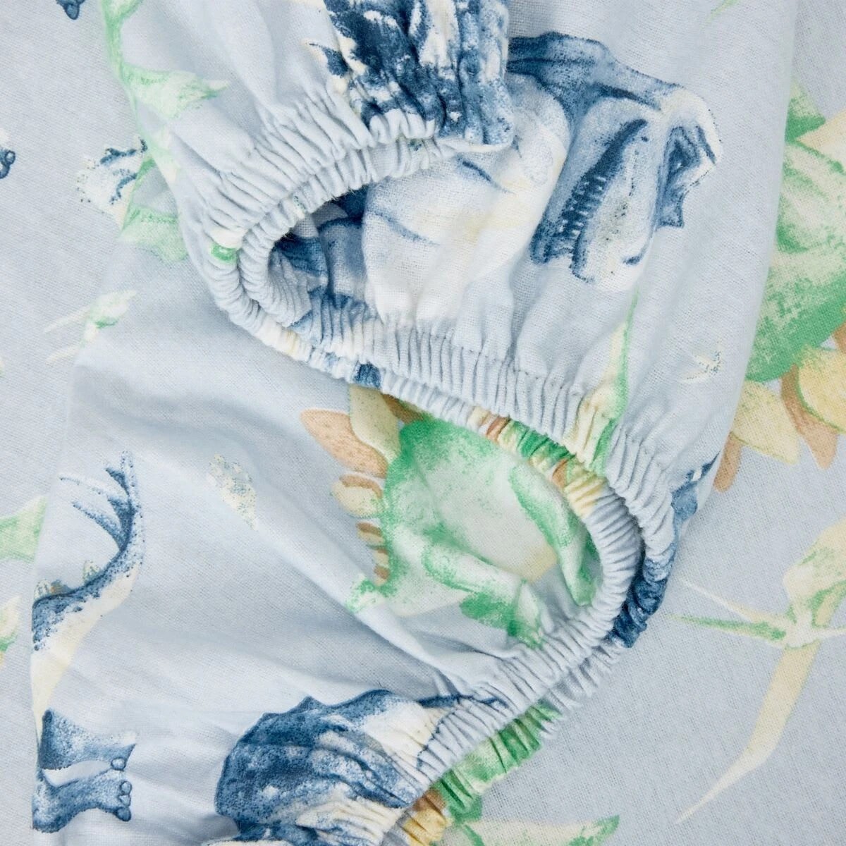 3 Dinosaur Cotton Flannelette Sheet Set - Single Bed, Green, 3 of 7