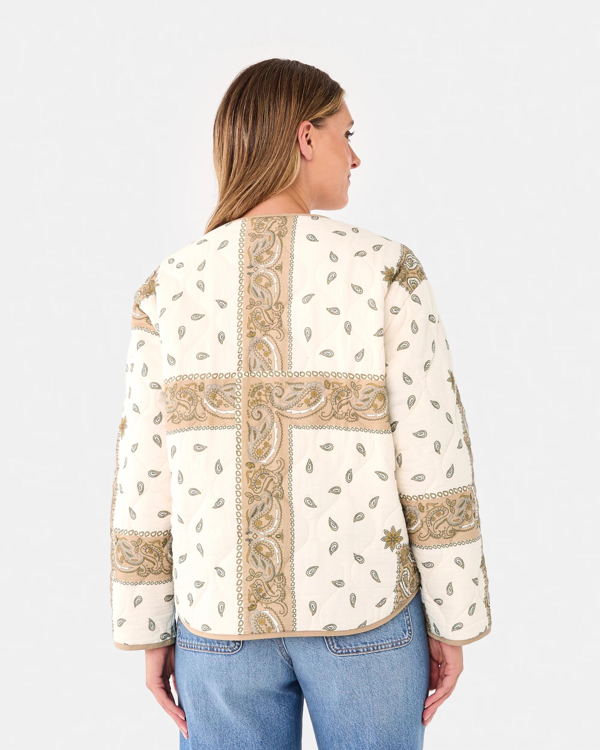 4 Printed Quilted Bomber Jacket Ecr Mt, 4 of 7