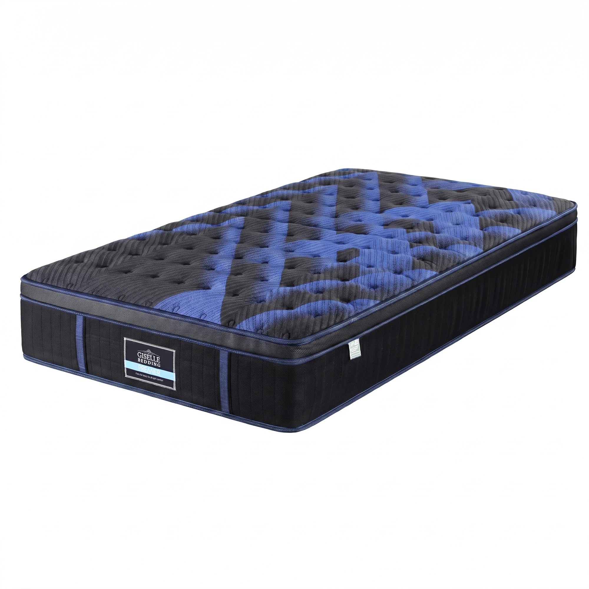 1 Giselle 34cm Hybrid Mattress with Cooling Gel Memory Foam and Edge Support - Single Bed - Blue, 1 of 9