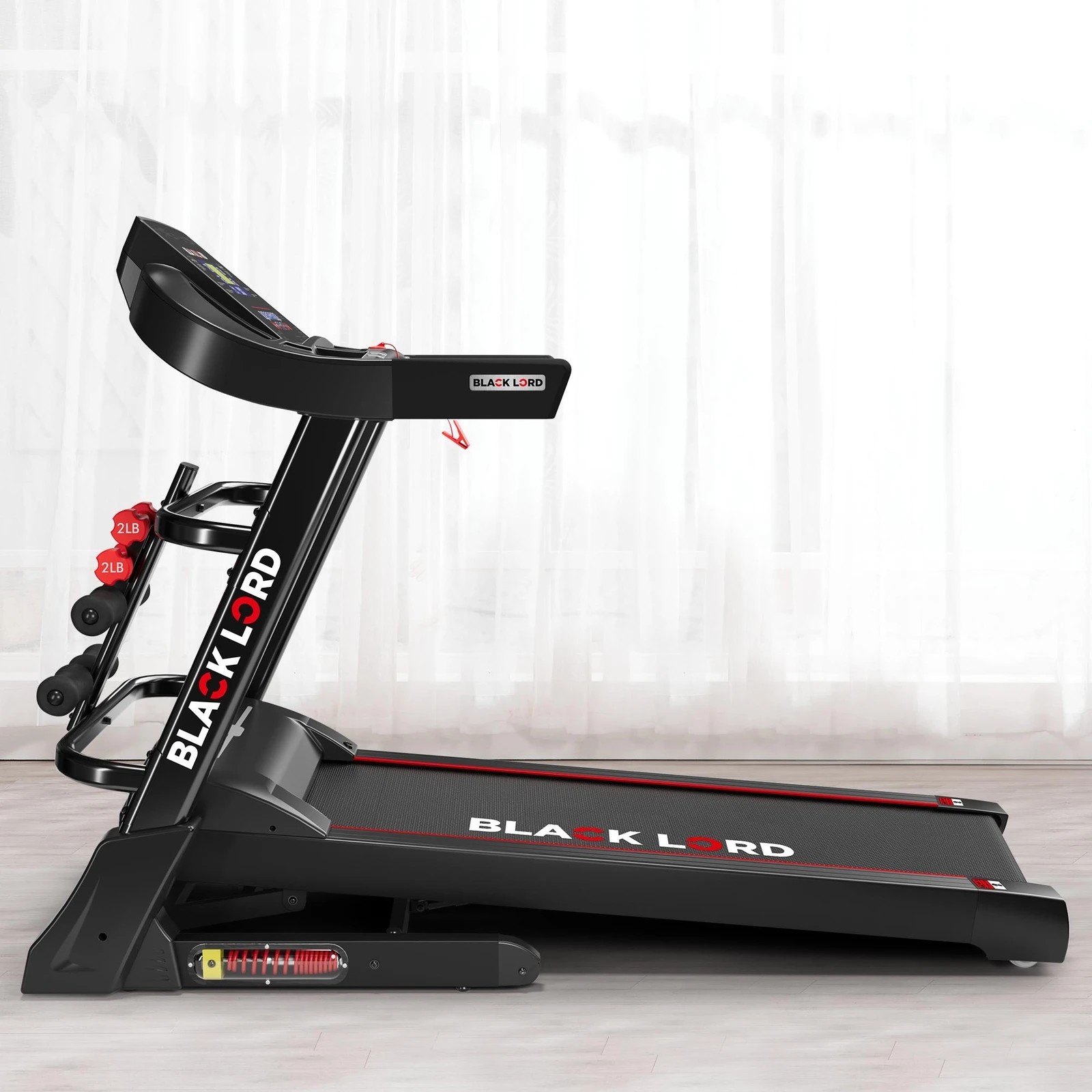 3 Black Lord Treadmill Electric Auto Incline Home Gym Exercise Machine 480MM, 3 of 9
