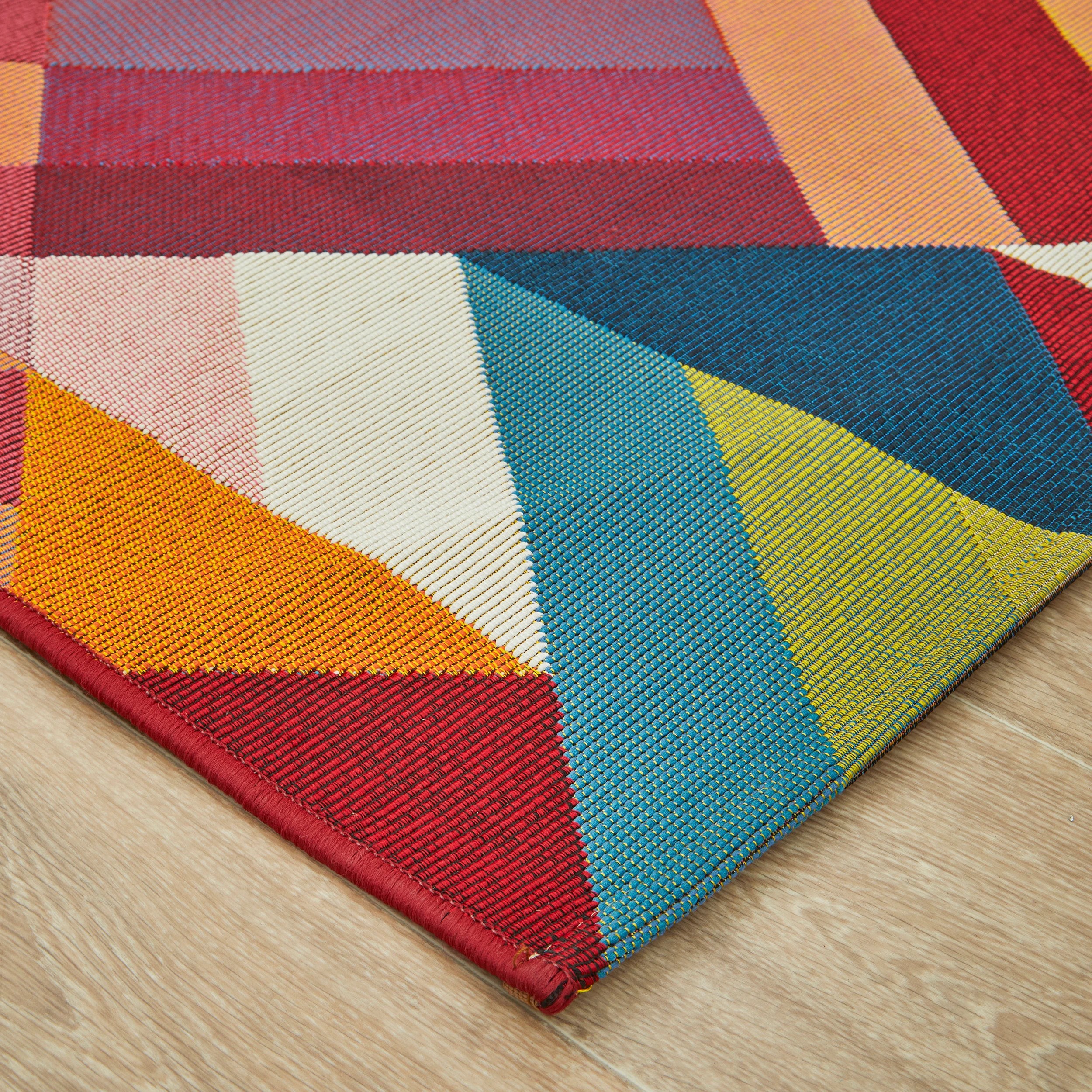4 Common Ground Rugs Horizon Geo 200x80cm - Small Outdoor Rug - Multi, 4 of 7