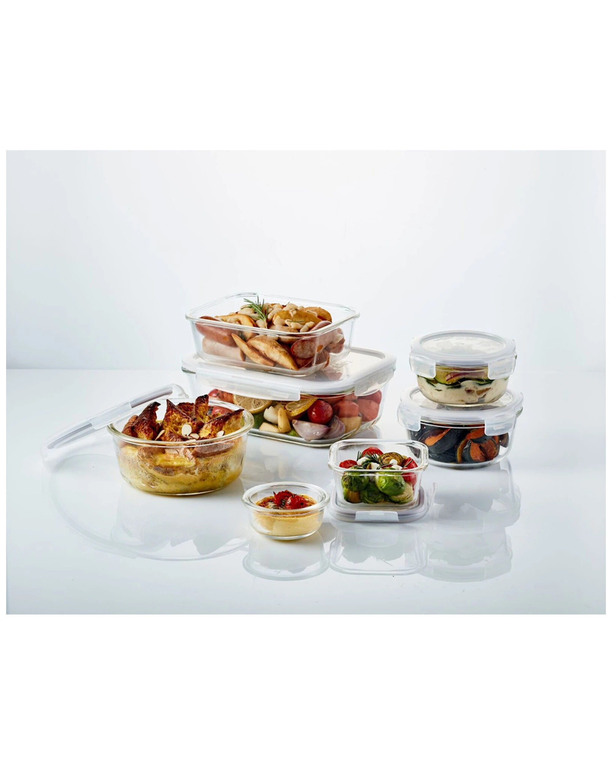 2 Locknlock 300ml Euro Square Borosilicate Glass Food Container Storage W/ Lid Clr
 - Clear, 2 of 2