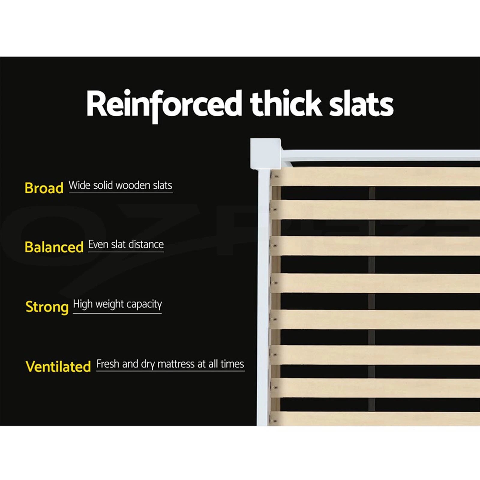 2 Artiss Bed Frame Single Size Wooden with 2 Drawers  RIO - White, 2 of 7