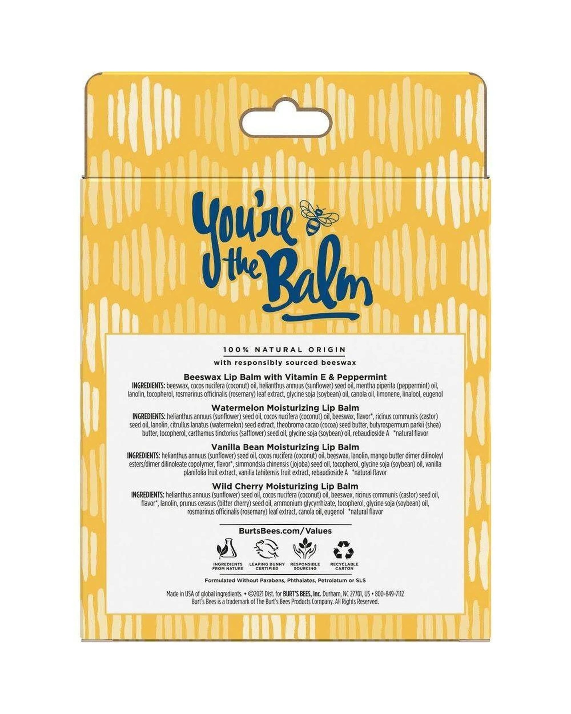 2 Burt's Bees You're The Balm Lip Balm Set 4x4.25g, 2 of 6