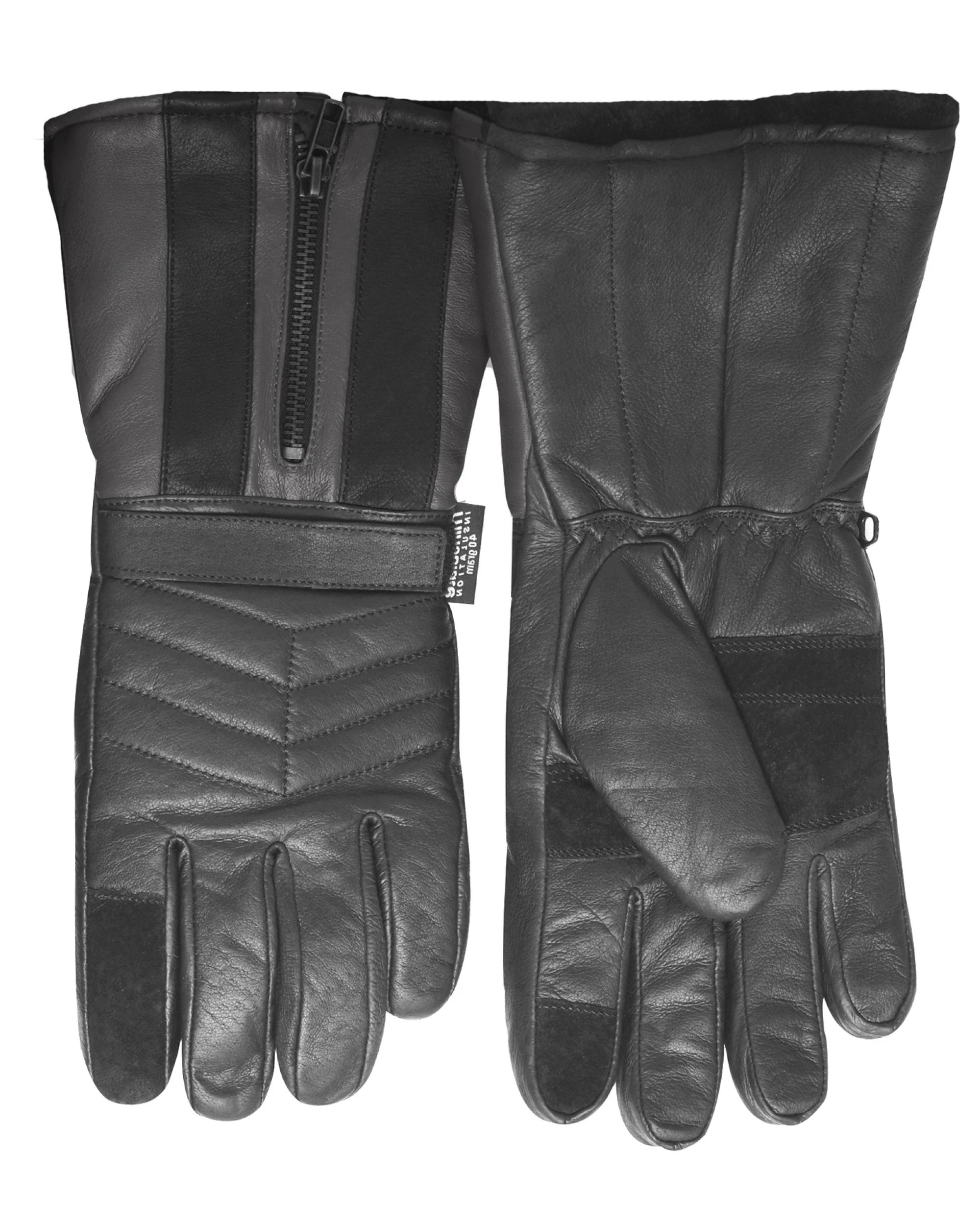 1 3M Thinsulate Winter Motorbike Waterproof Leather Gloves in Black M, 1 of 4