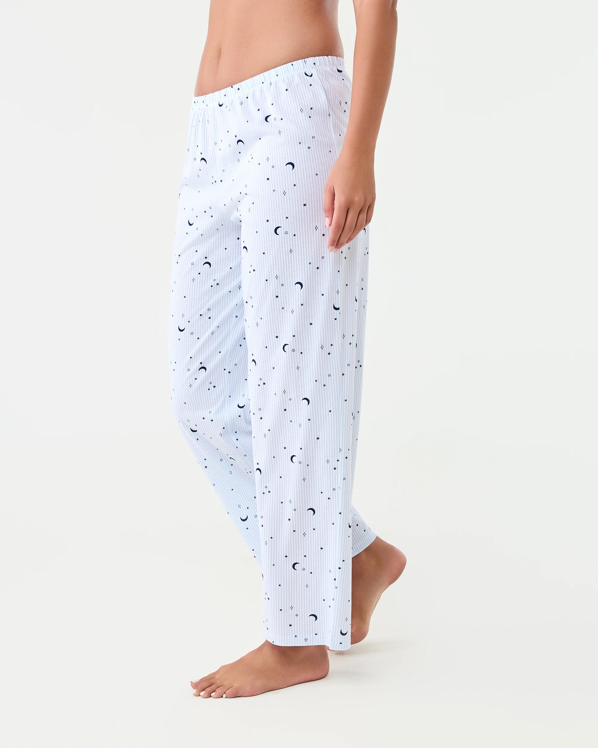 2 Cotton Print Knit Pants Star Moon, 2 of 4