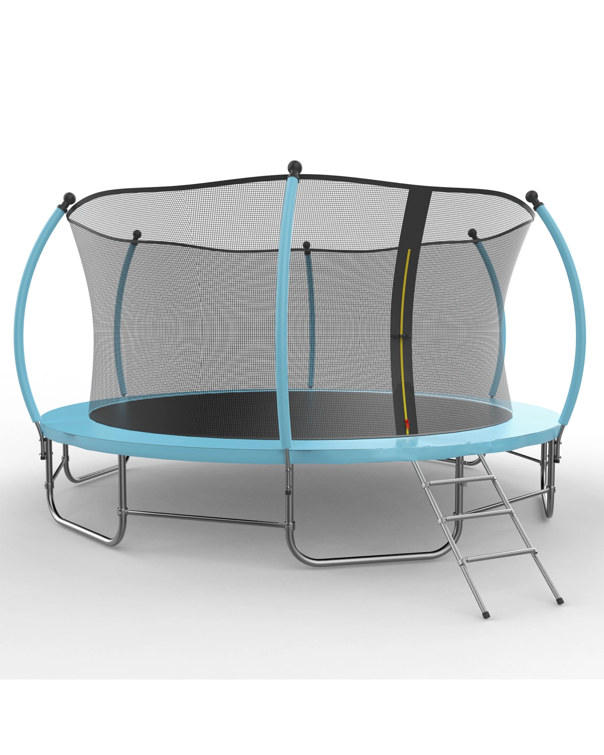2 Advwin 14FT Trampoline Outdoor for Kids w/Safety Enclosure Net, Ladder, Max Limit 150 kg，Blue, 2 of 6