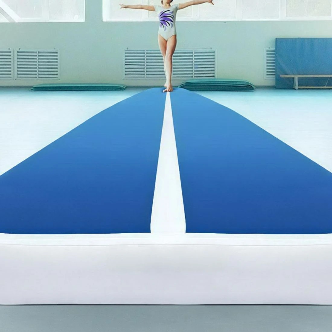 4 Everfit 5M Air Track Gymnastics Tumbling Exercise Cheerleading Mat Inflatable - Blue, 4 of 9