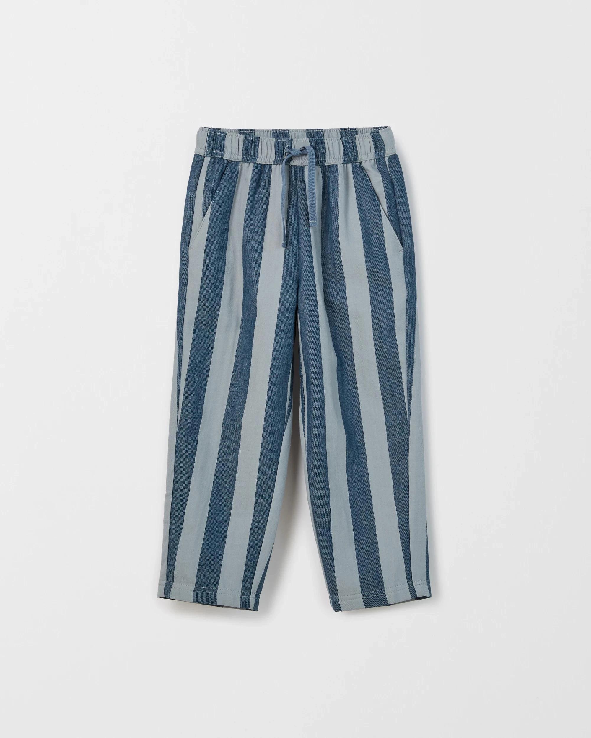 6 Target Kids Lightweight Woven Pull On Pants TEAL STRIPE, 6 of 7