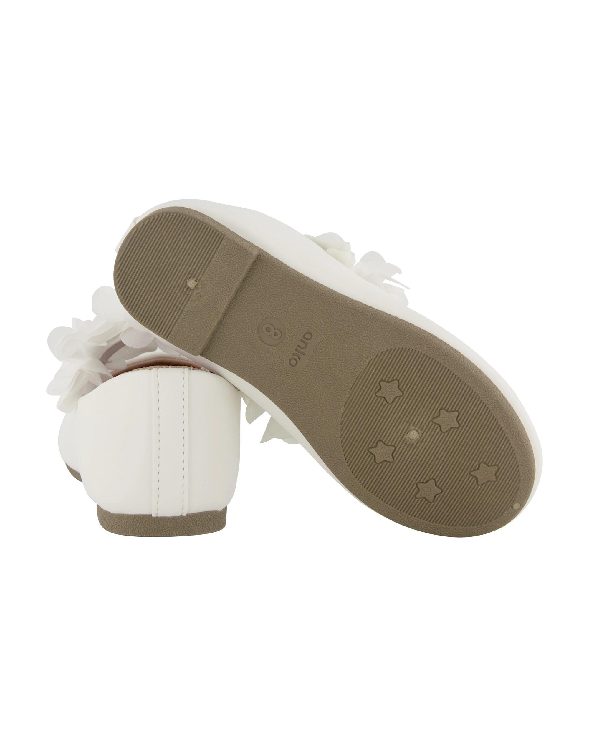5 Junior Floral Flats White, 5 of 5