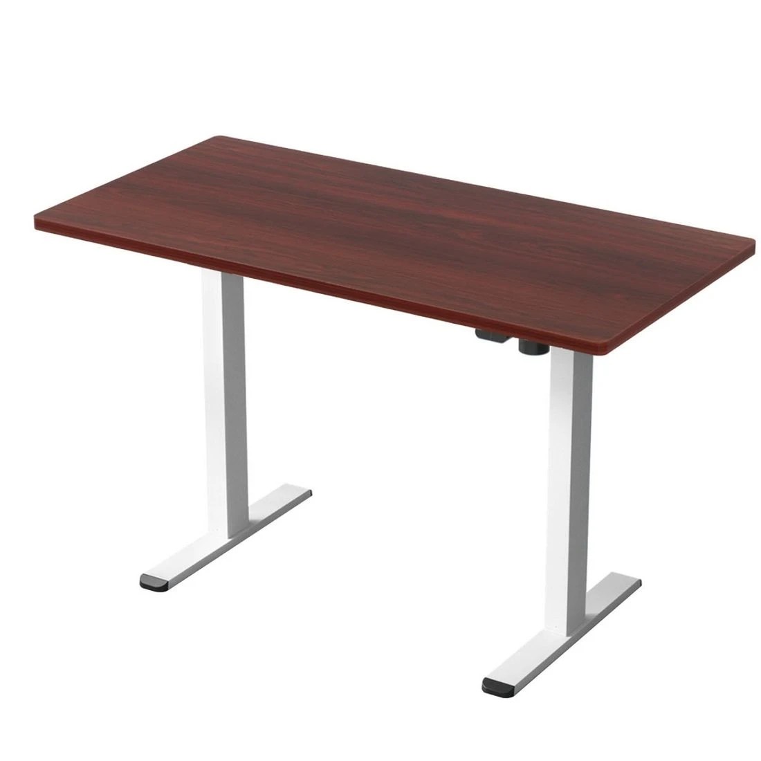1 Artiss Standing Desk Motorised Sit Stand Desks Walnut 140CM - Brown, 1 of 4
