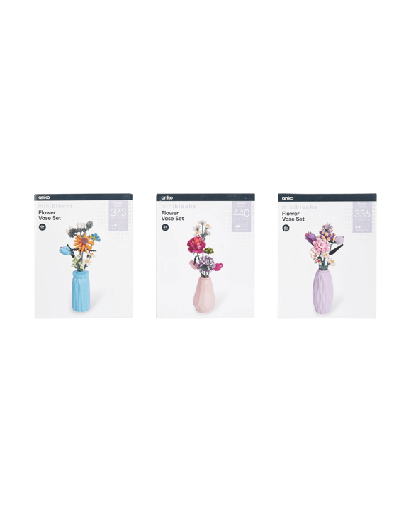 Mini Blocks Flower Series: Flower Vase Set - Assorted