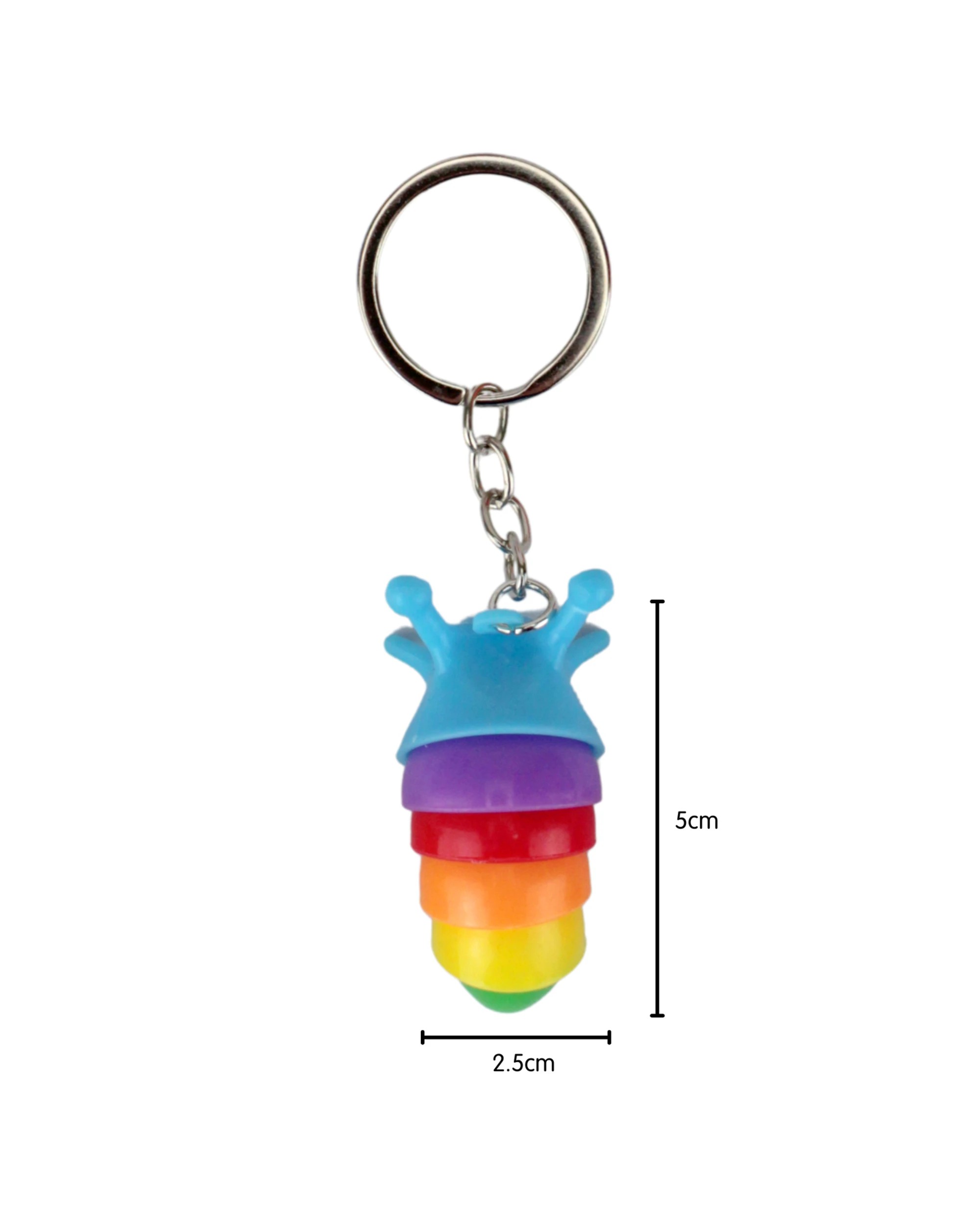 2 Party Maker Rainbow Worm Fidget Keyrings Pack of 12 - Multi, 2 of 4