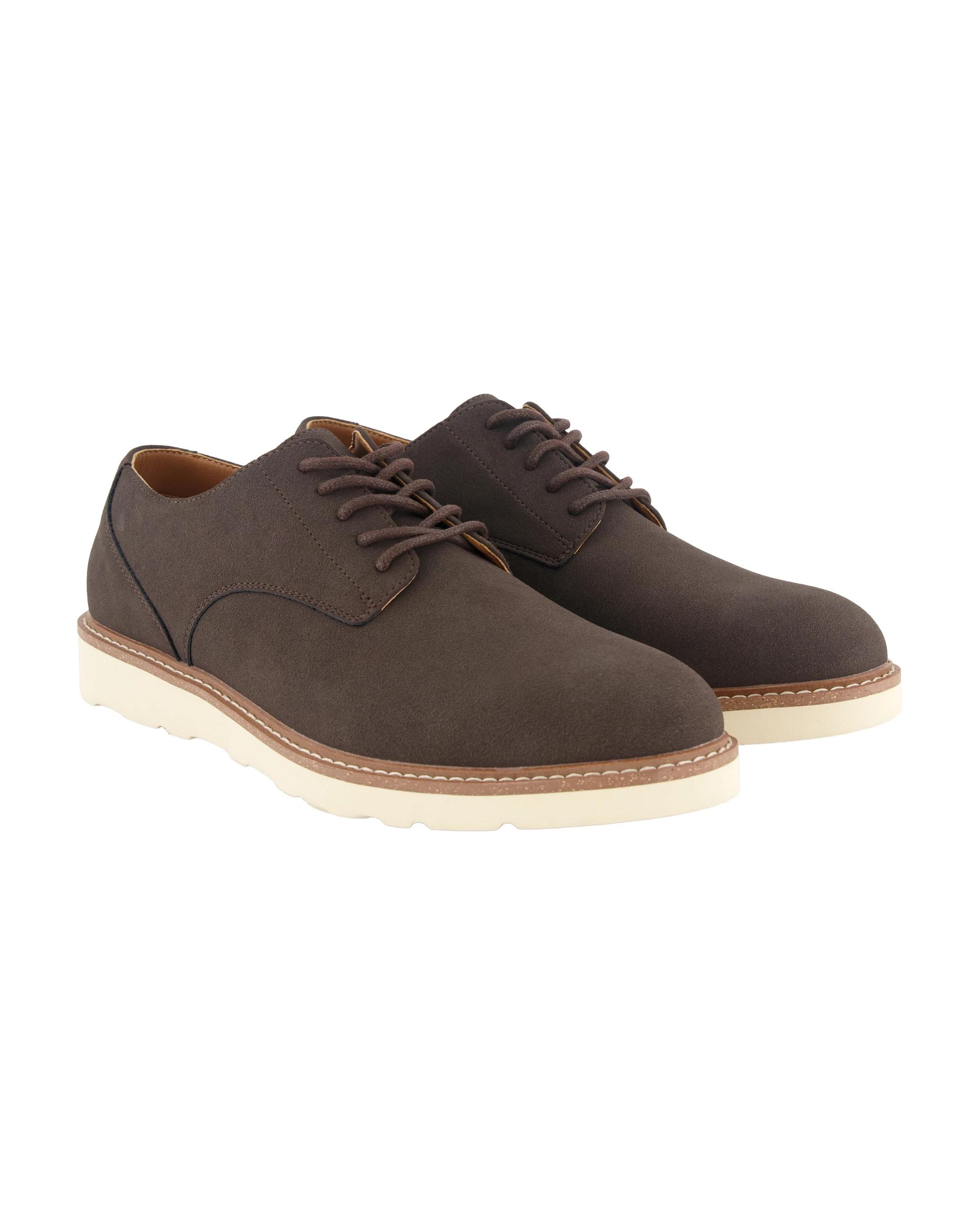 2 PU Suede Casual Dress Shoes Tan, 2 of 5