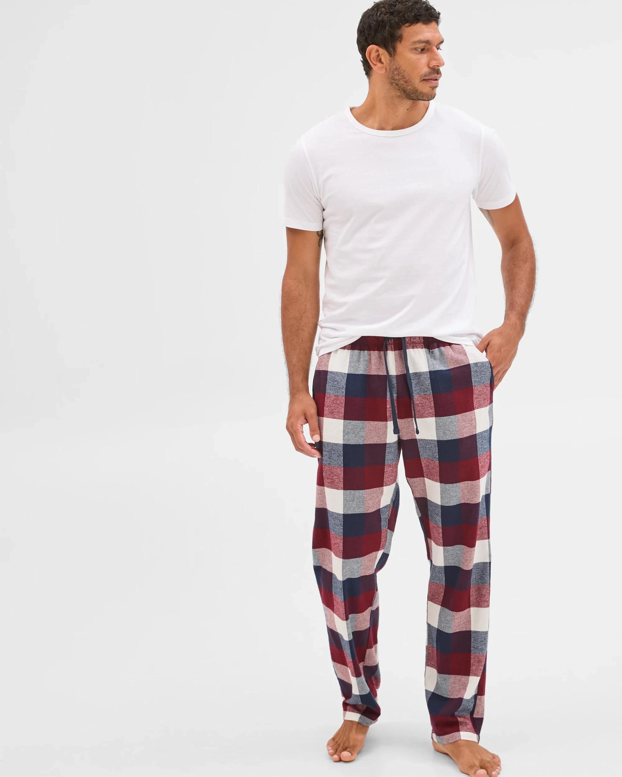 4 Target Man Flannelette Sleep Pant BURGUNDY BUFFALO, 4 of 5