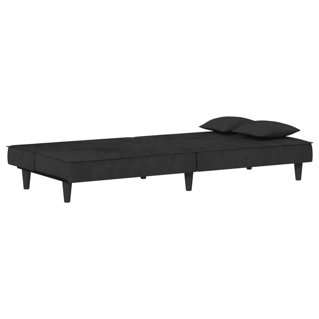 8 Vidaxl Sofa Bed Velvet - Black, 8 of 10