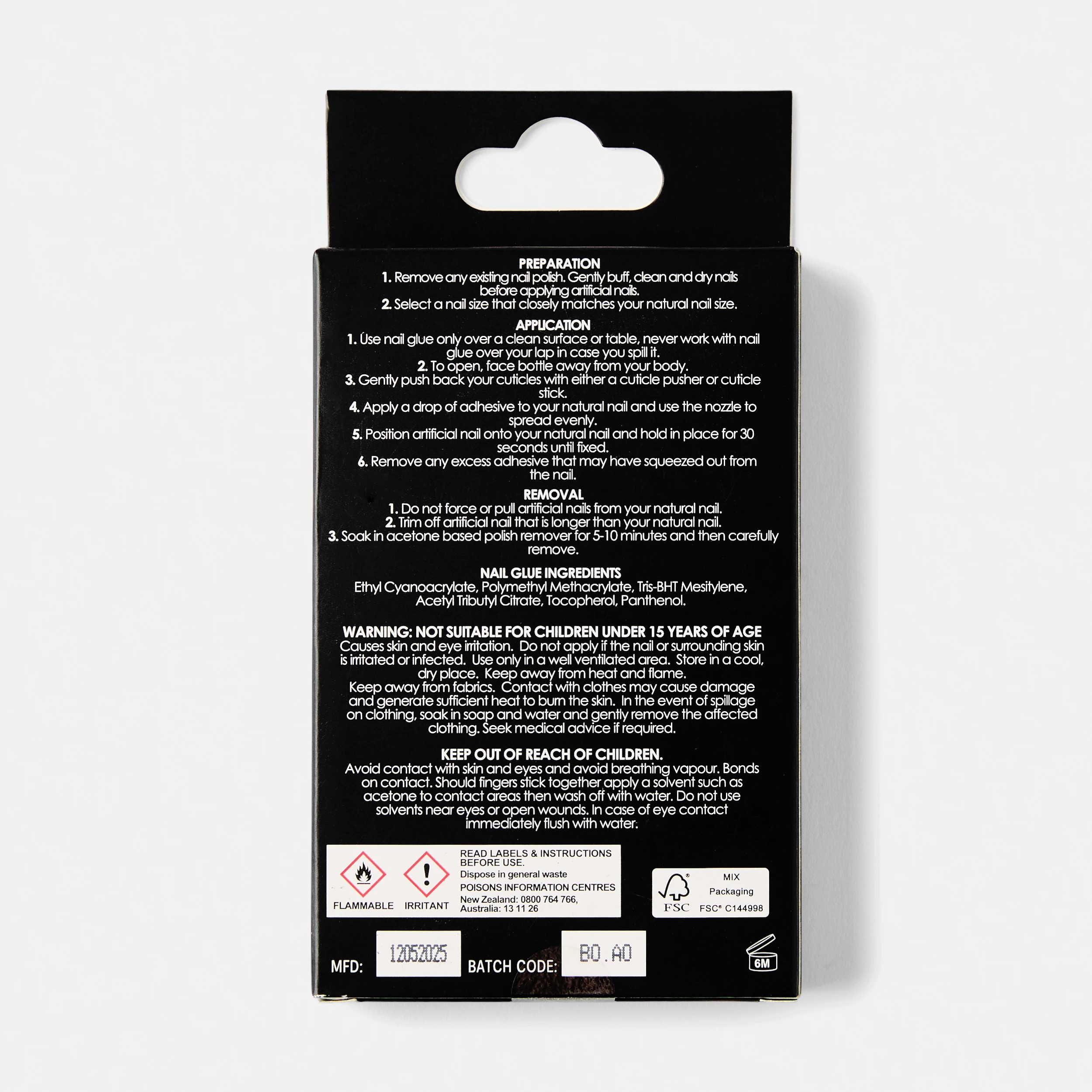 2 OXX Cosmetics 100 Pack Artificial Nails with Adhesive - Stiletto Shape, Clear, 2 of 4