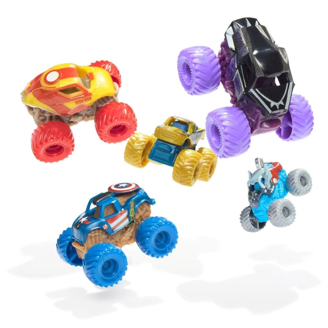 4 5 Pack Marvel Monster Jam Mini Jams Vehicle, 4 of 8