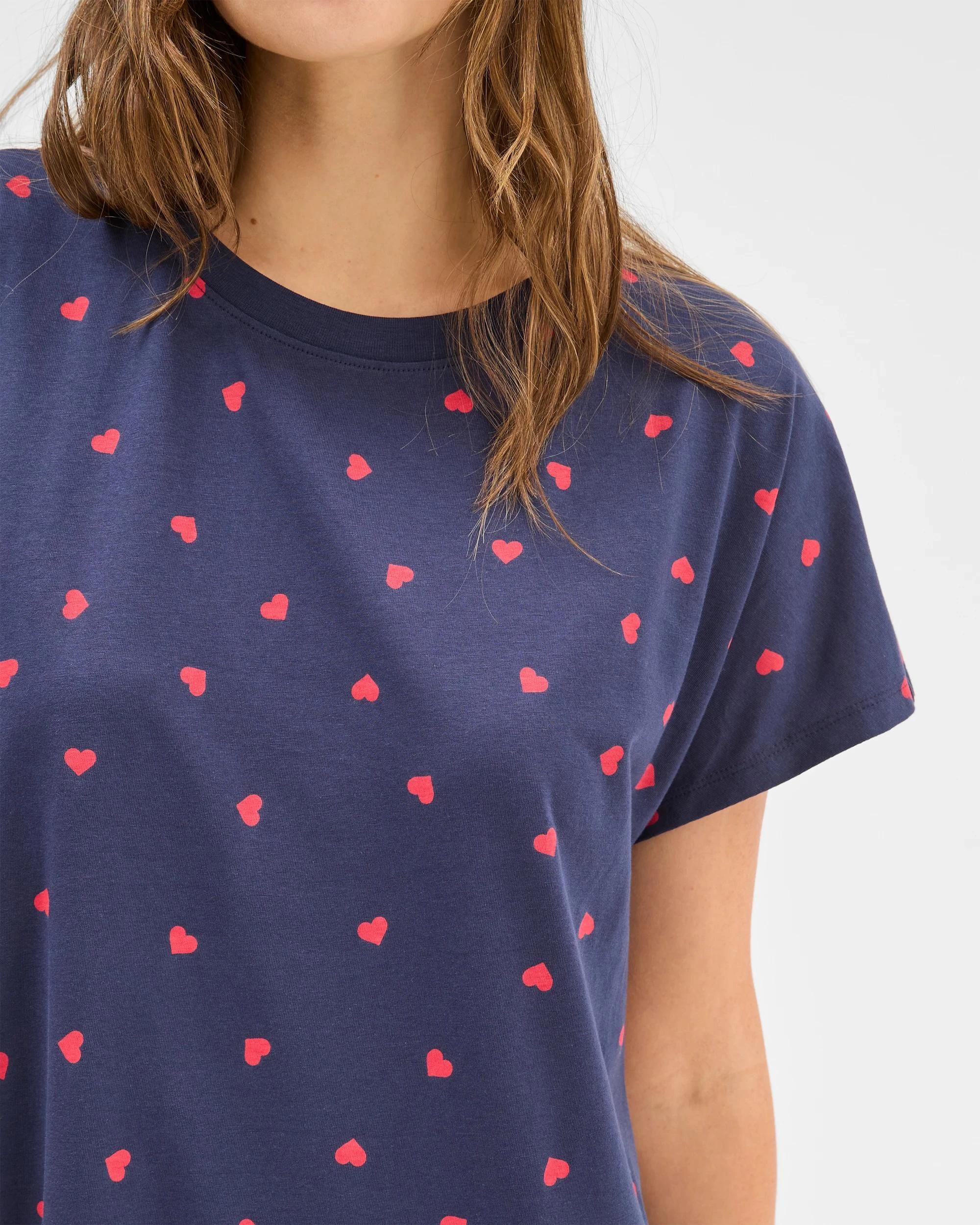 5 Target Woman Australian Cotton T-Shirt Nightie NAVY HEART, 5 of 5