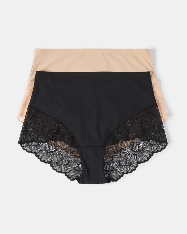 2 Pack No Show Lace Full Br