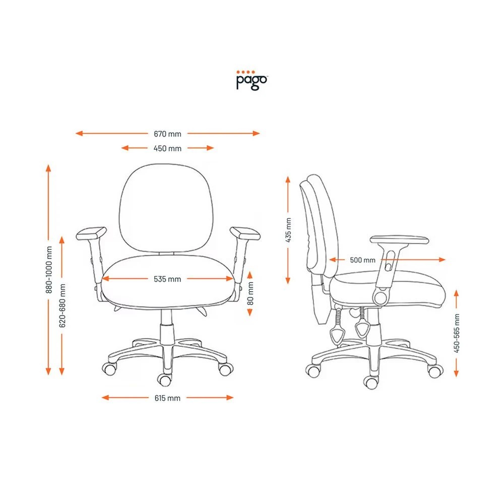 6 Pago Matrix Advance Ergonomic Chair Folding Arms Ergonomic Chairs and Desk Chairs, 6 of 6