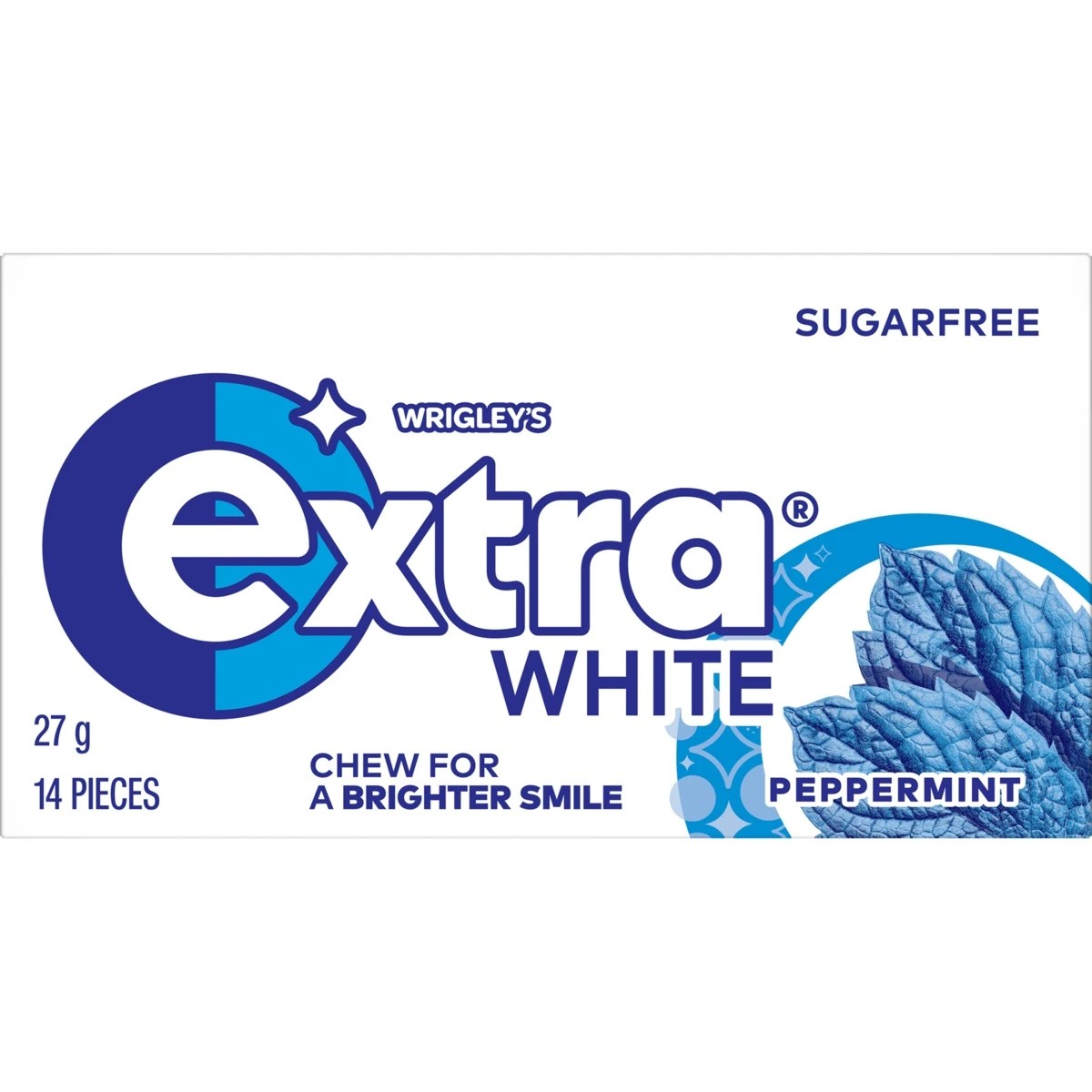 1 14 Piece Wrigley's Extra White Peppermint Gum 27g, 1 of 5