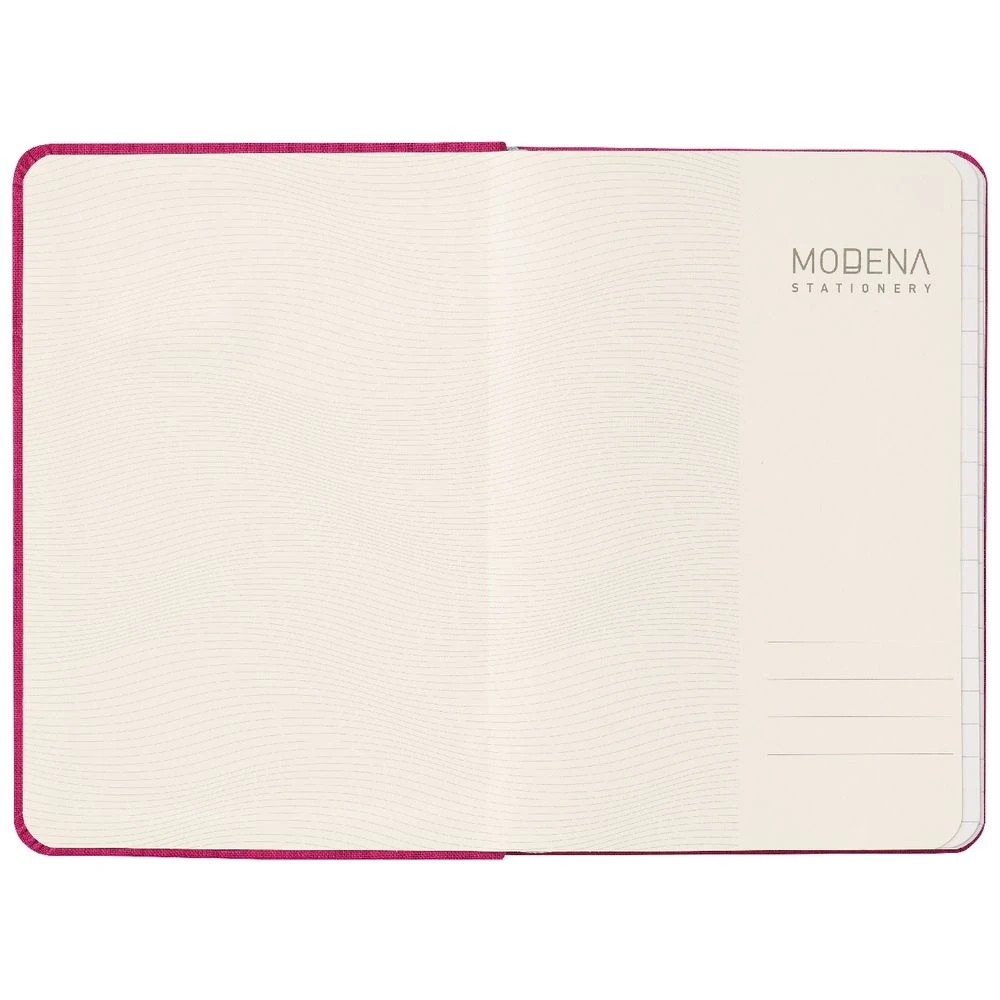 3 Modena A6 Linen Ruled Notebook Orchid, 3 of 5