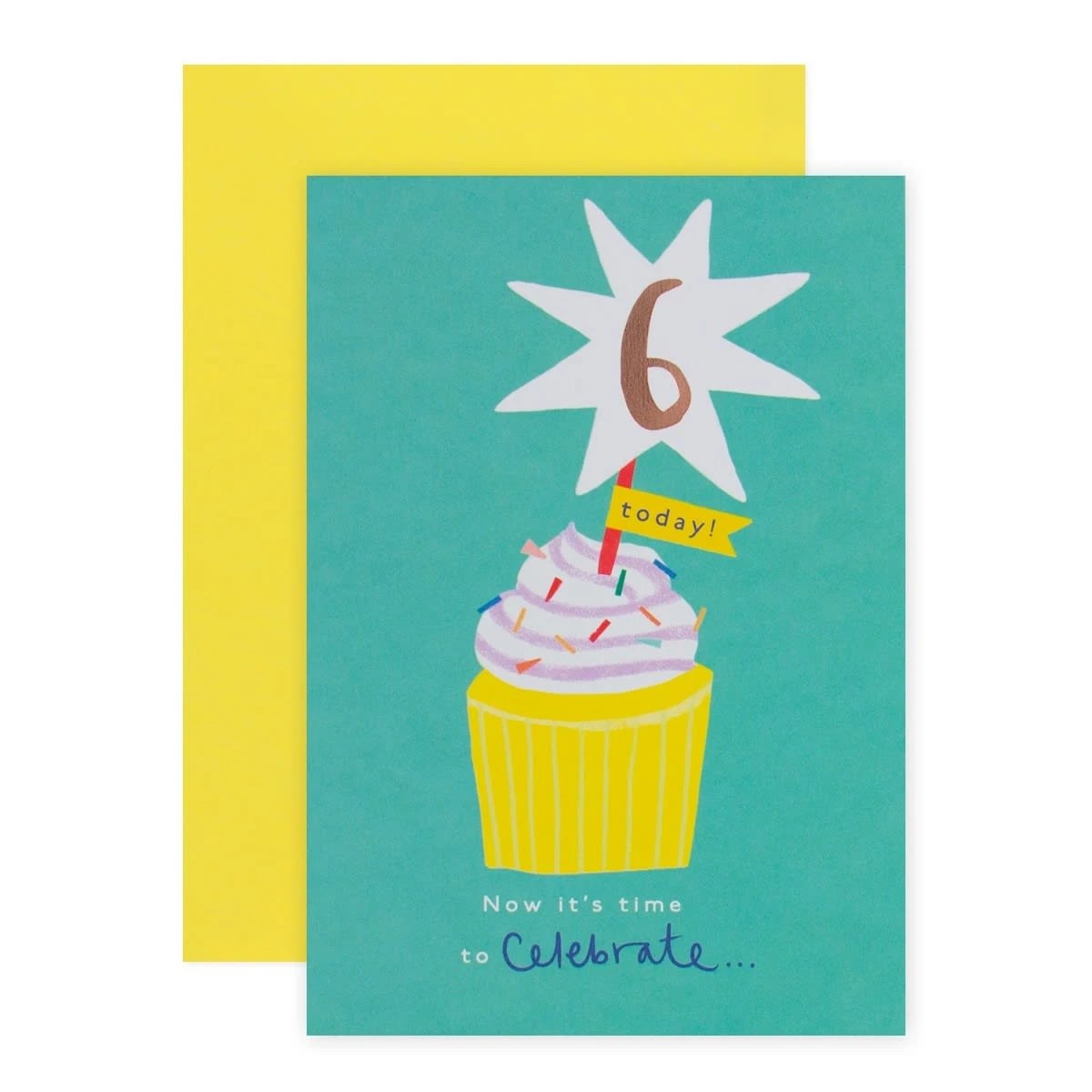 1 Connections from Hallmark 6th Birthday Card - Party Cupcake, 1 of 3