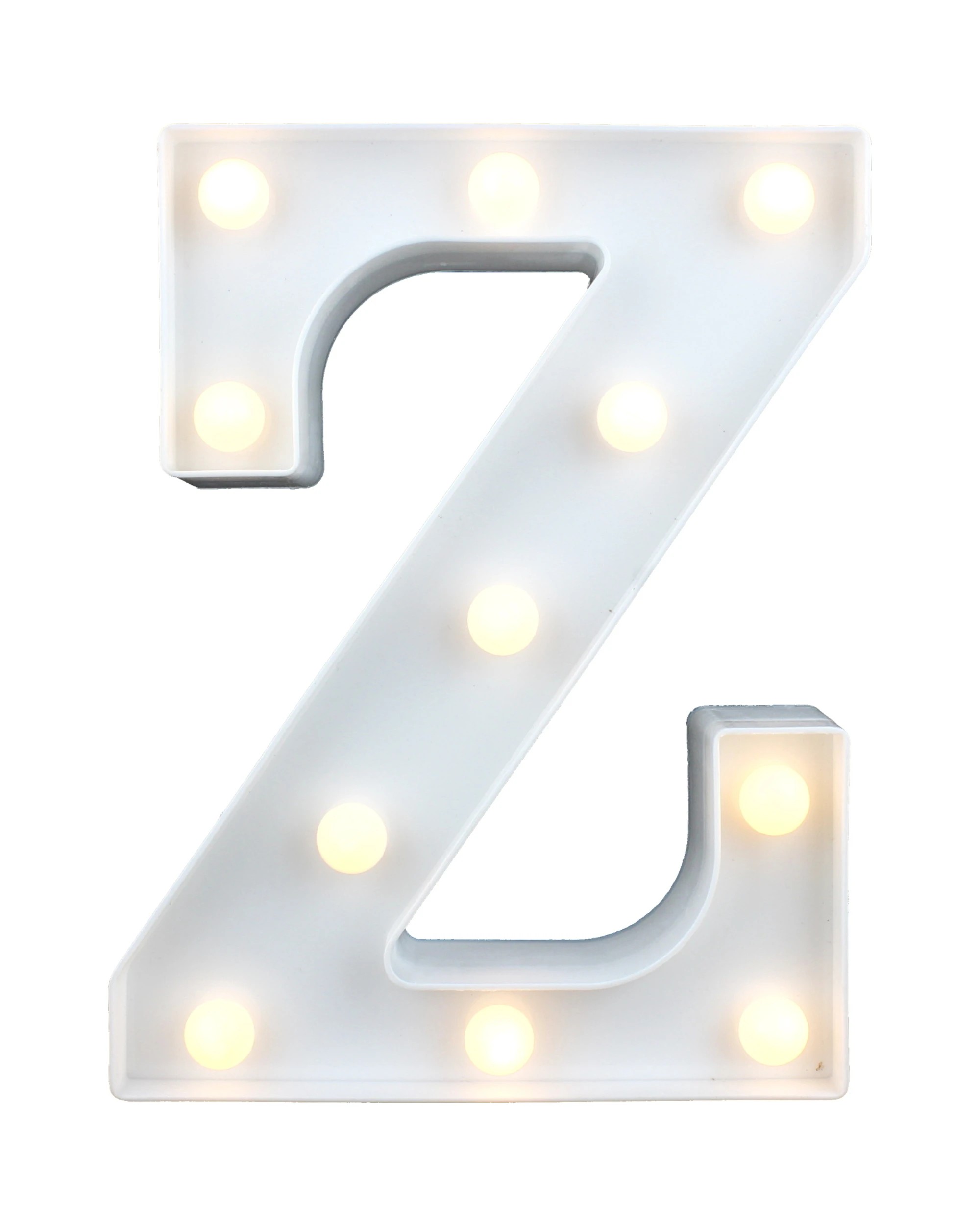 1 Partyrama LED Light Up Letter Z White, 1 of 3