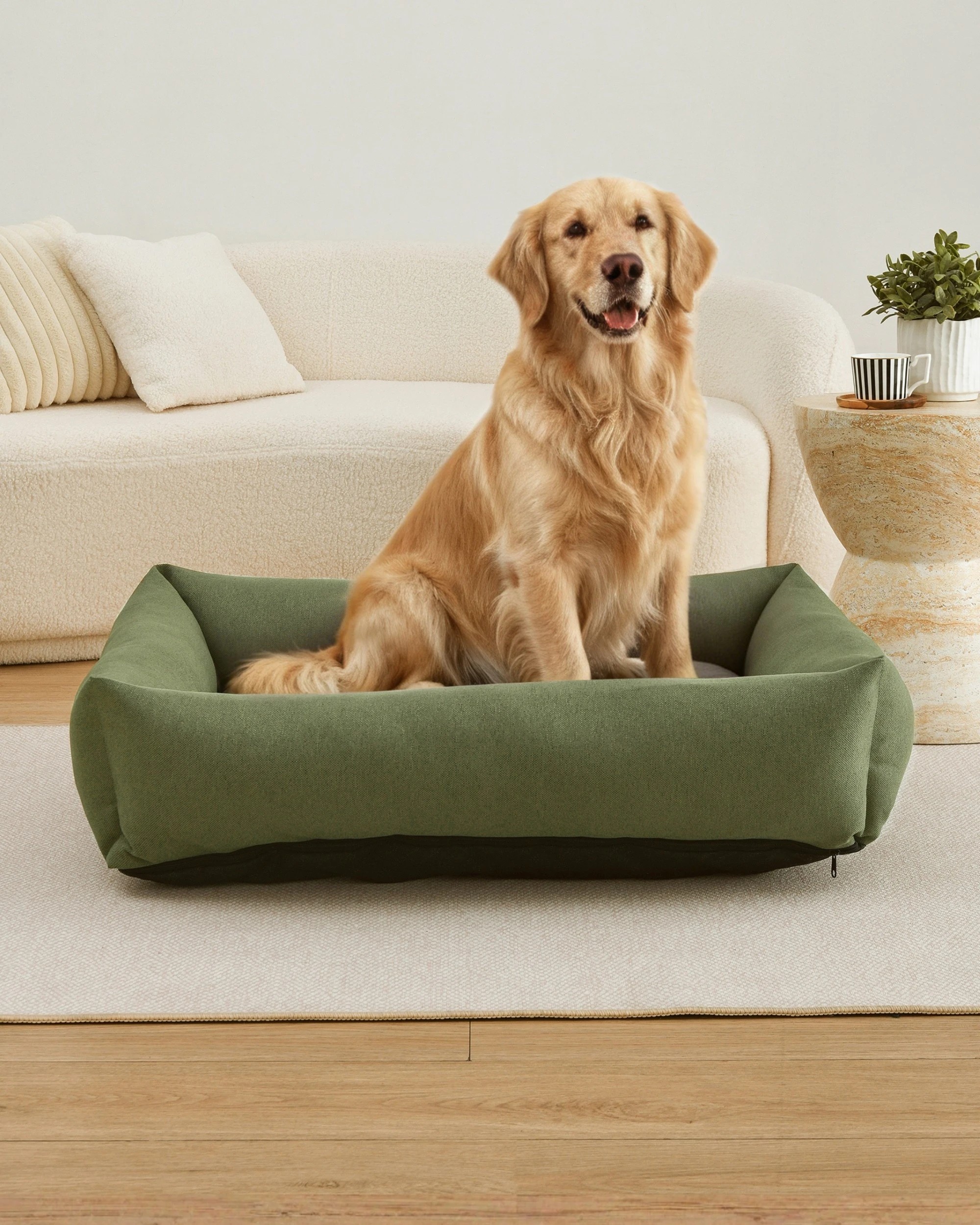 8 Charlie's Brooksy Woven Dog Bed Large - Olive, 8 of 10