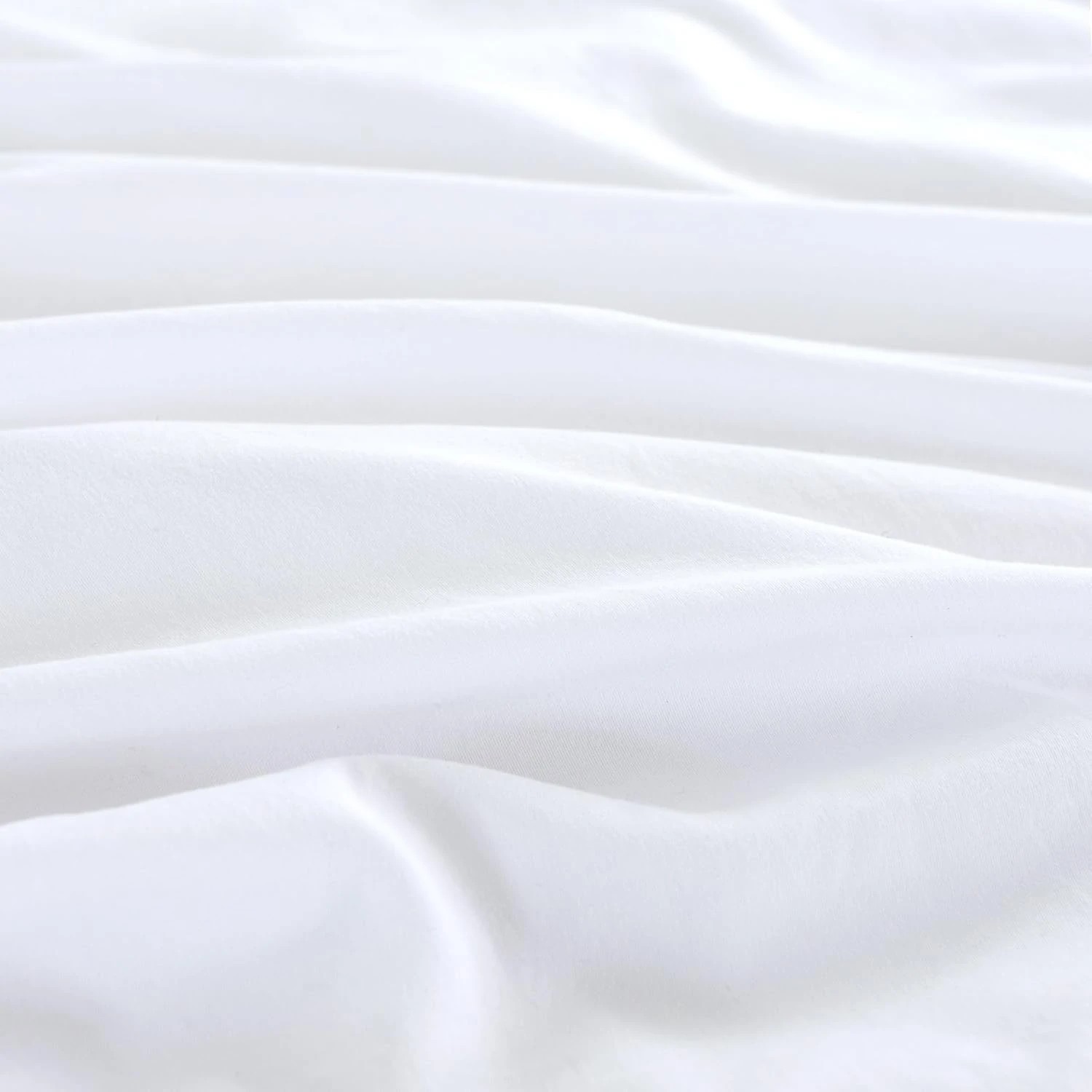 4 CleverPolly 100% Vintage Washed Microfibre Fitted Sheet Set - Queen Bed - White, 4 of 4