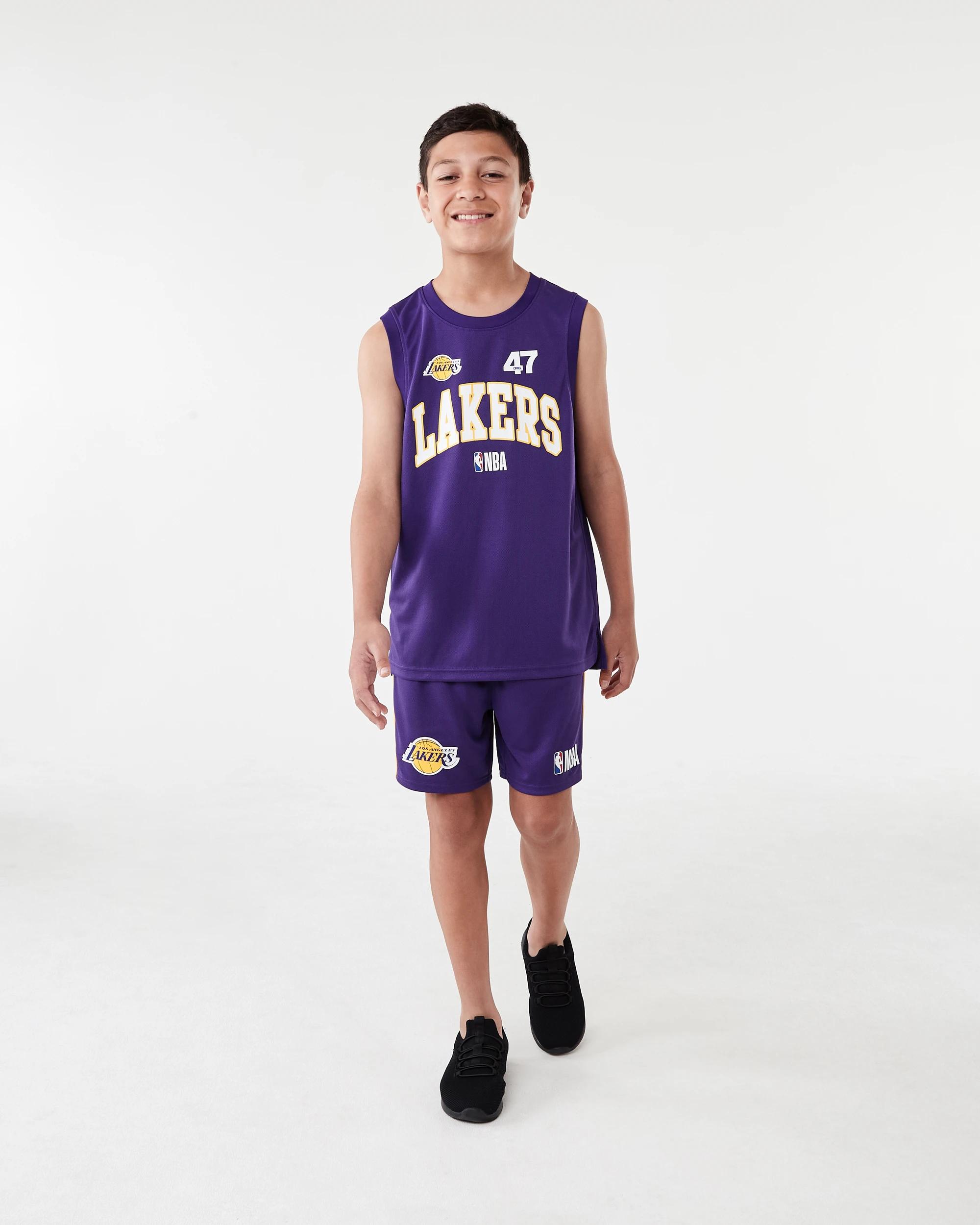 7 Official NBA Kids Mesh Tank PURPLE LAKERS, 7 of 8