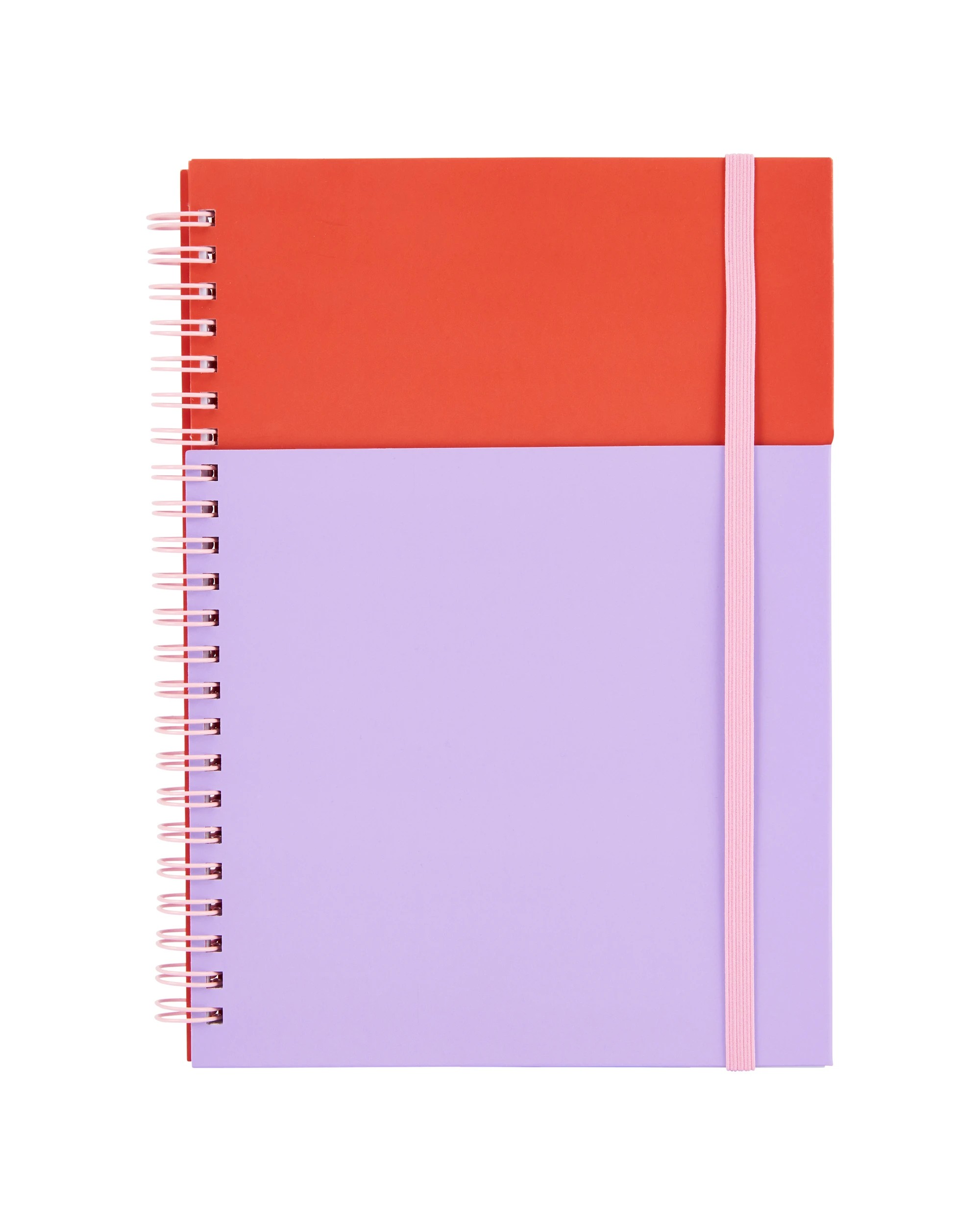 1 A5 Notebook Spiral Colour Block Lilac 80gsm 160 Pages, 1 of 4