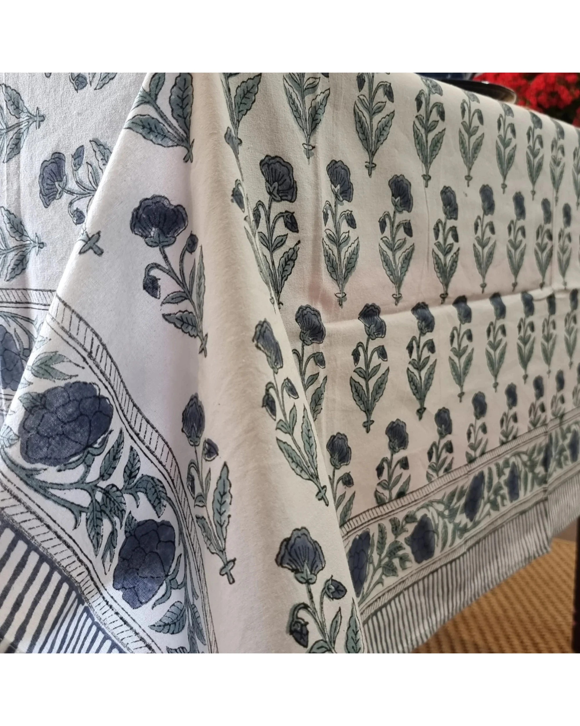 3 Kolka Rectangle Square Tablecloth Table Cover Flower Pattern Dining Table Cloth - Grey, 3 of 8