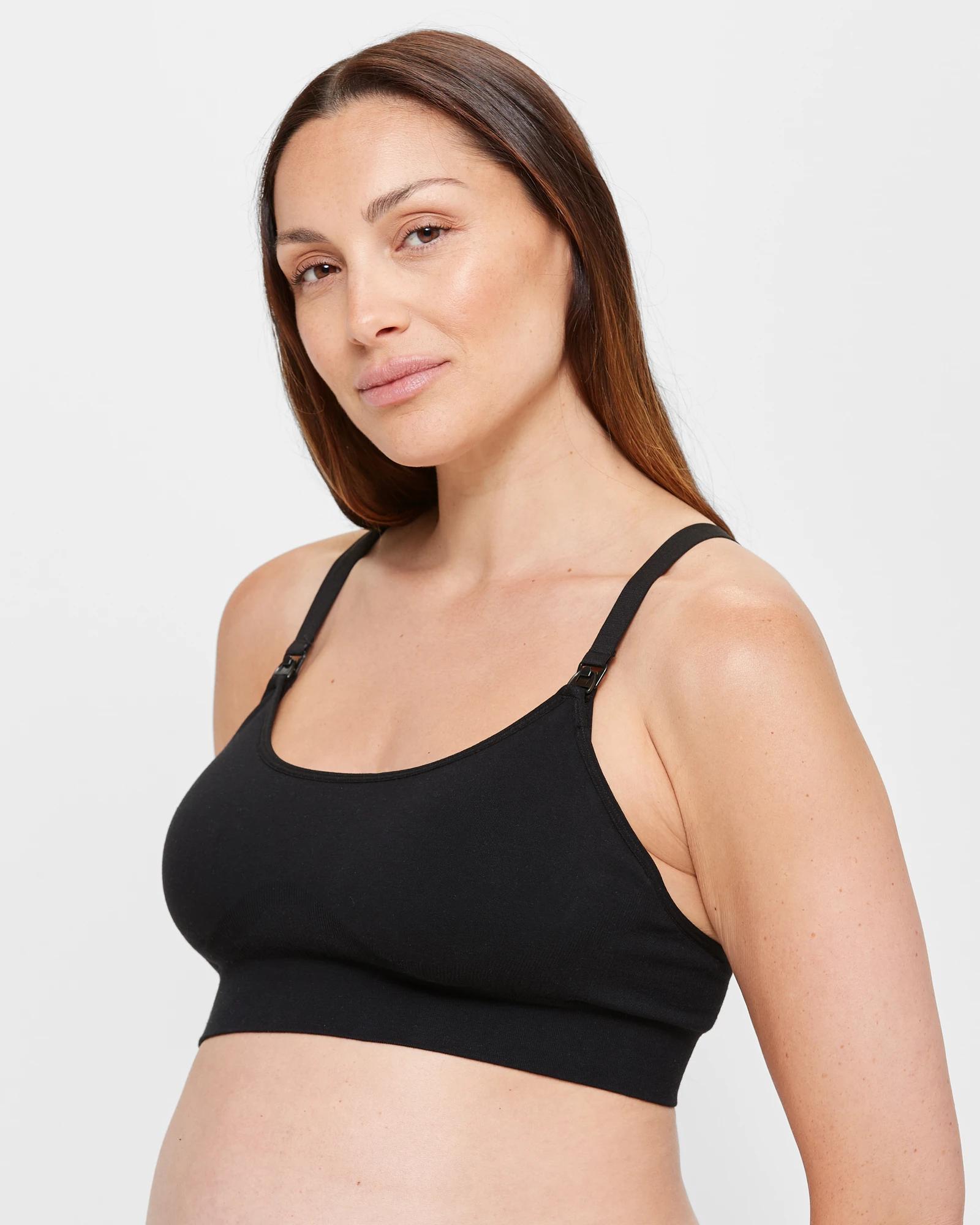 2 Target Maternity Seamfree Crop Top BLACK, 2 of 3