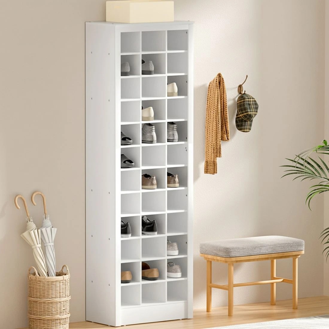 4 Artiss Shoe Rack 12-tier 36 Pairs Storage - White, 4 of 4