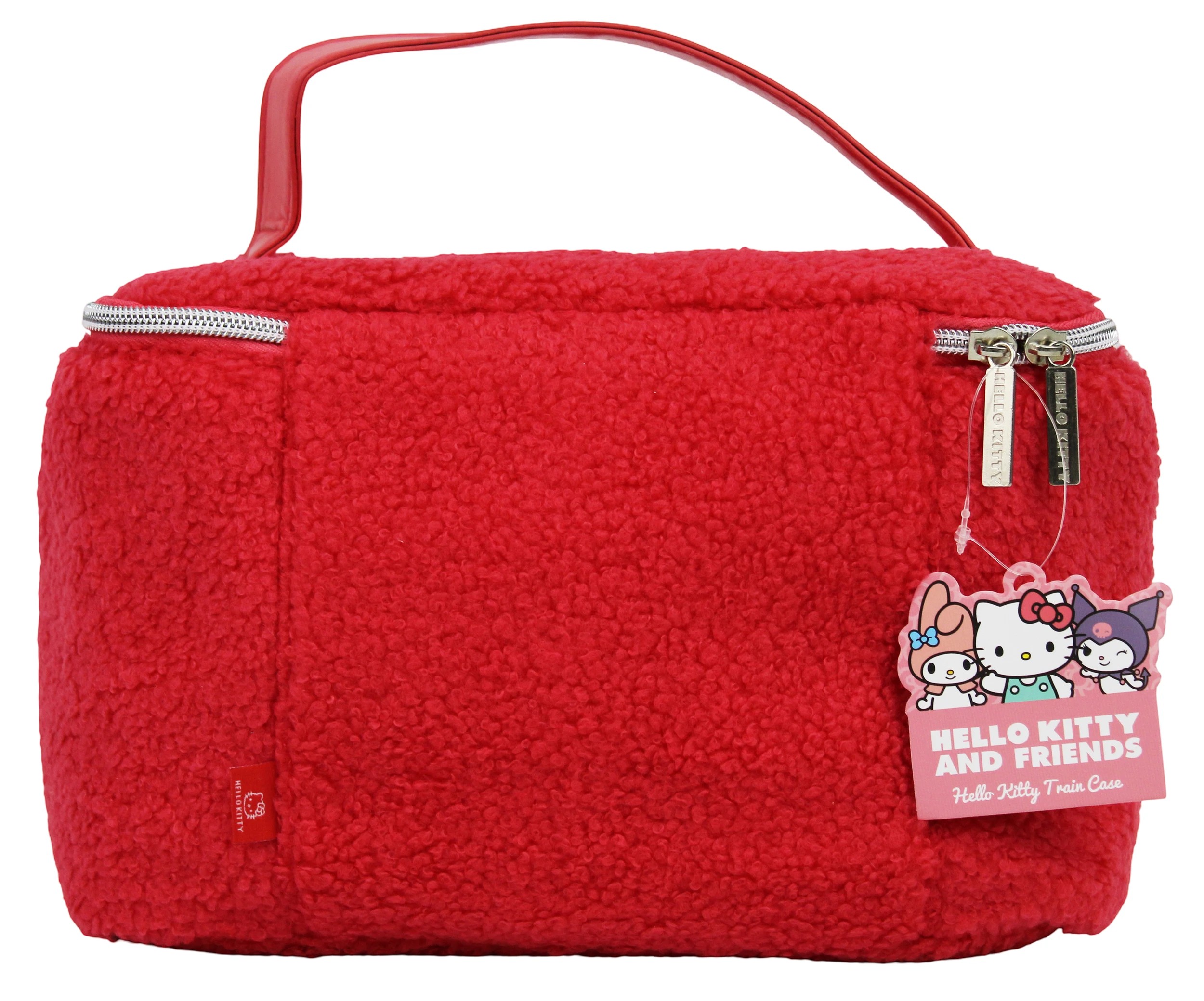 2 Hello Kitty and Friends Fluffy Cosmetic Train Case - Red, 2 of 3