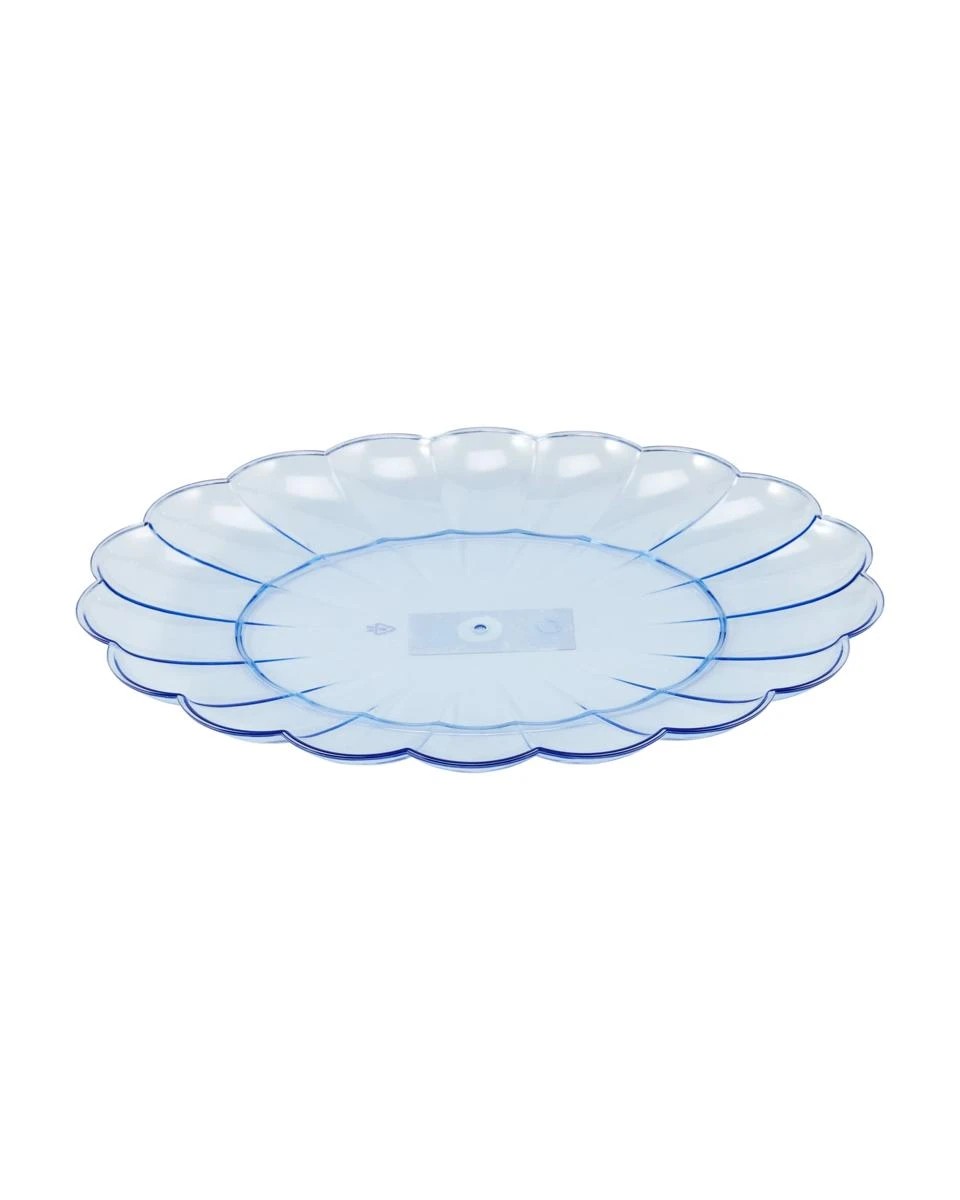 1 Blue Tinted Oval Platter, 1 of 4
