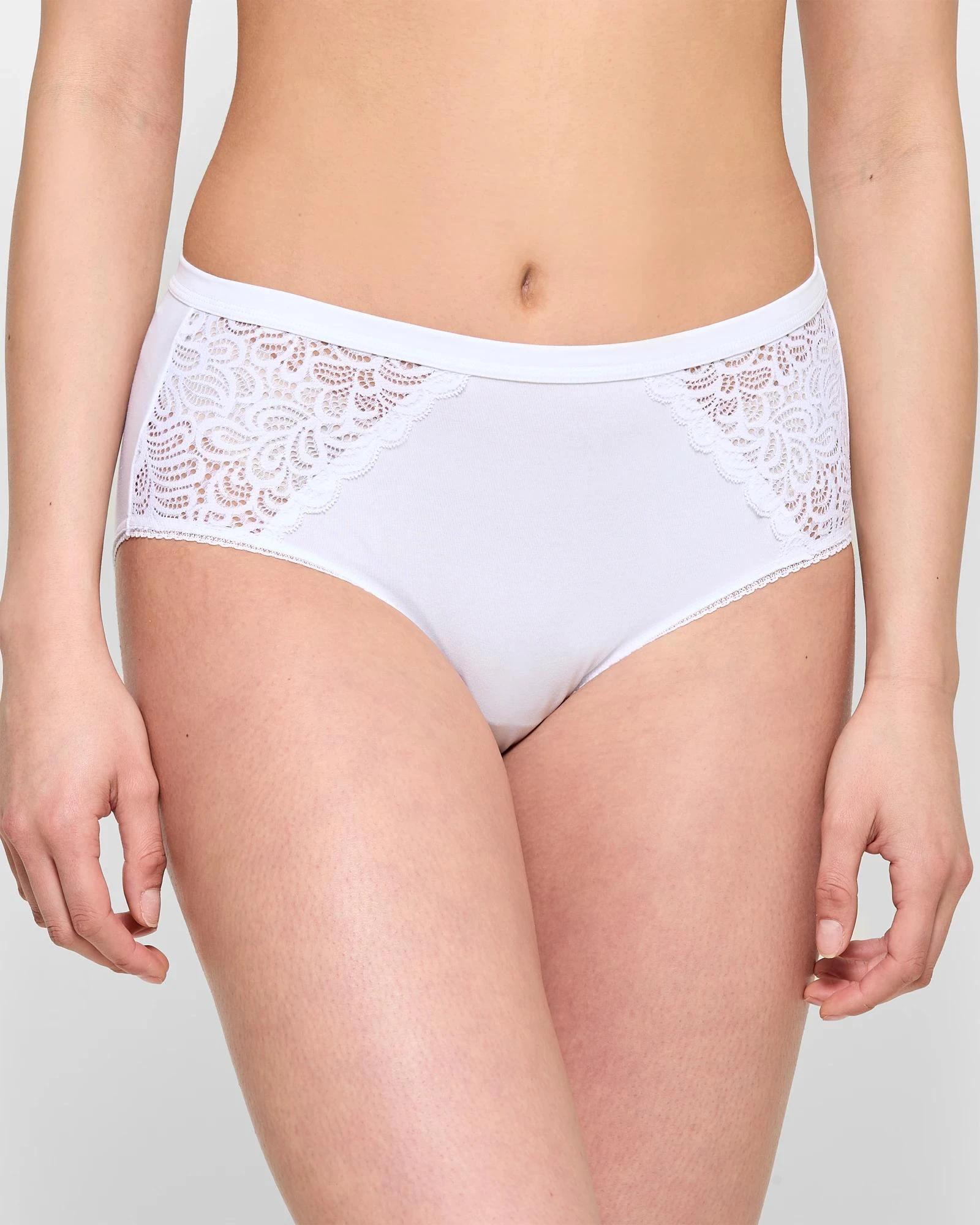 4 Target Woman Australian Cotton and Lace Midi Briefs WHITE, 4 of 4
