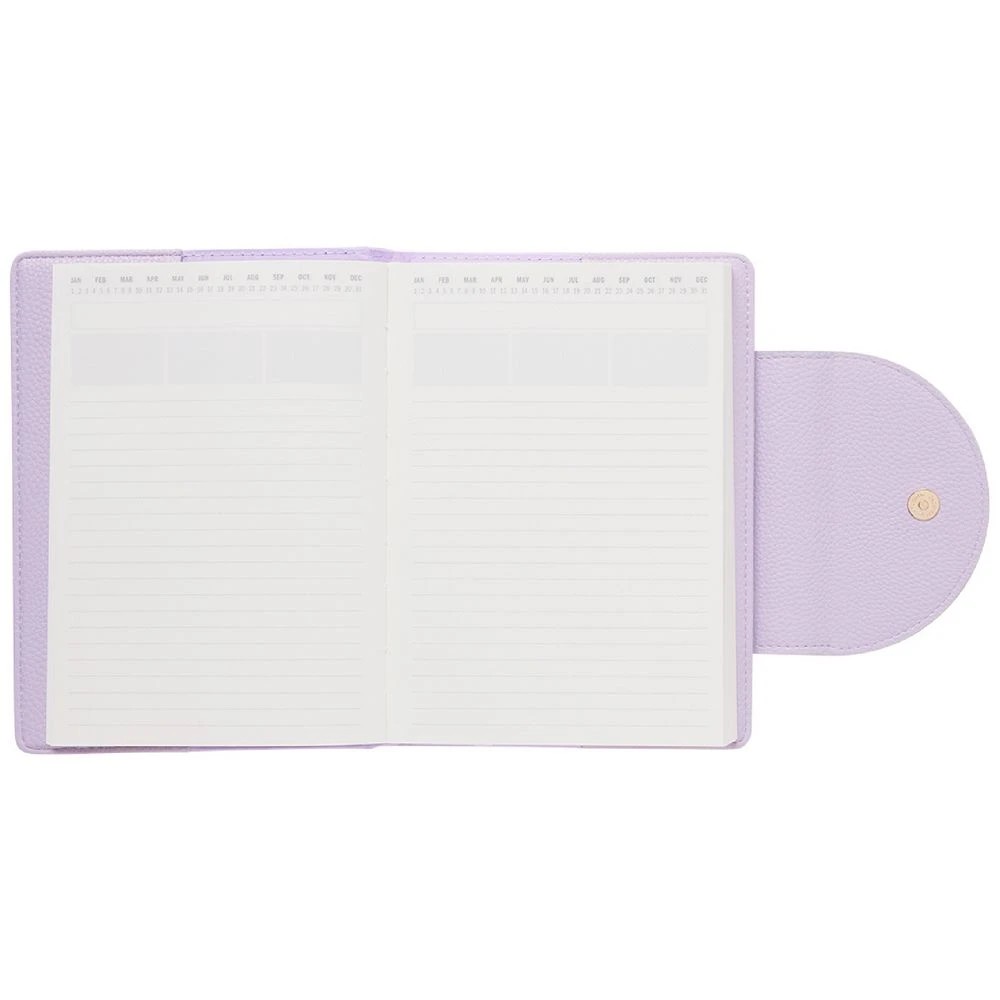 4 Otto A5 Day to Page Magnetic Closure Undated Diary Lilac, 4 of 6