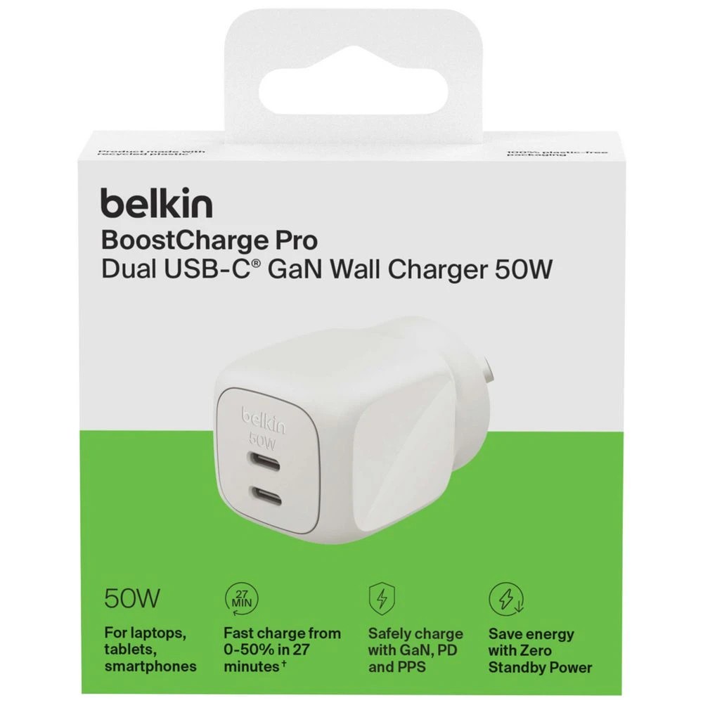 2 Belkin BoostCharge 2 Port 50W GaN Charger, 2 of 2